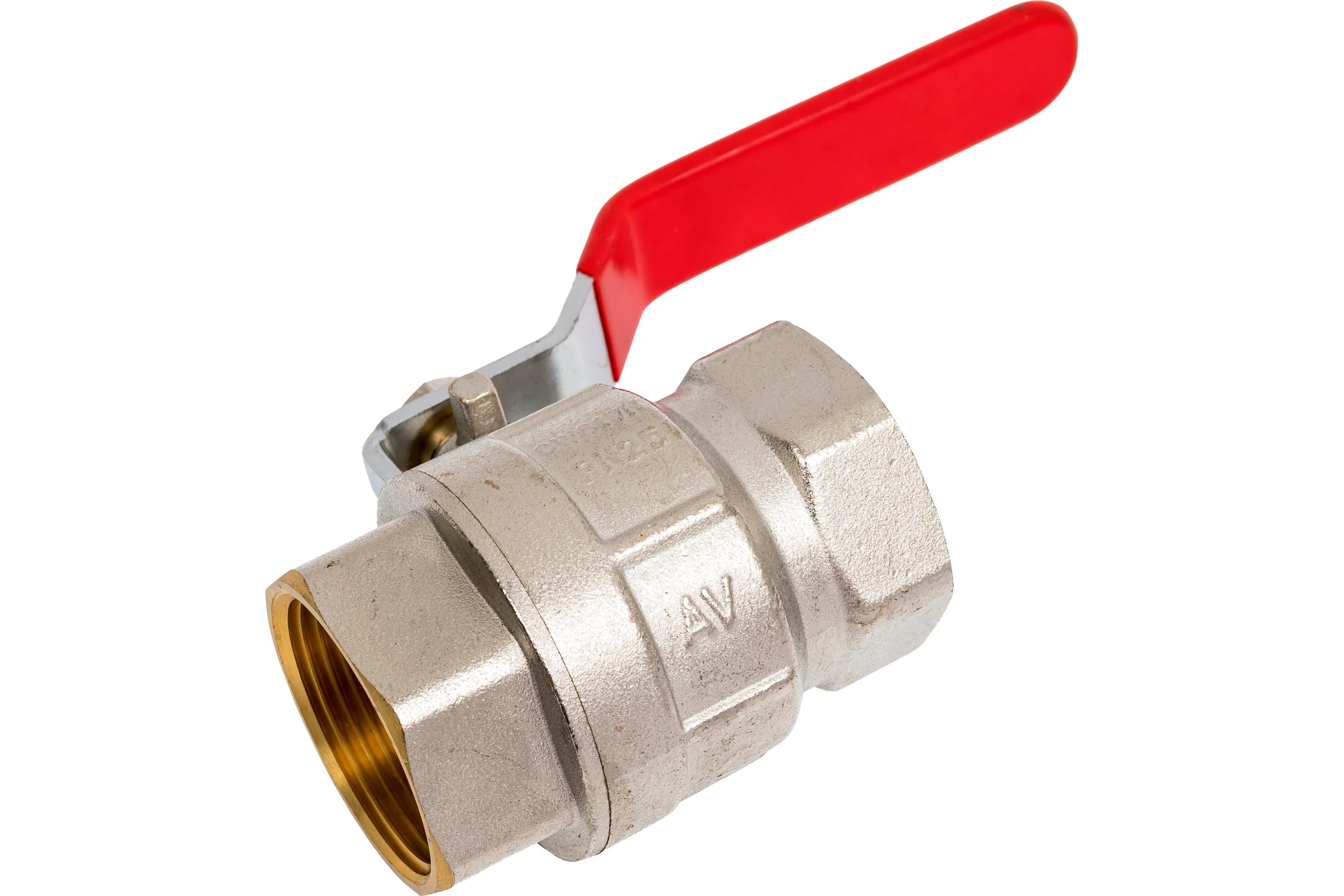 Шаровой кран AV Engineering 1 1/4", PN25, с внутренней резьбой, ручка AVE090114
