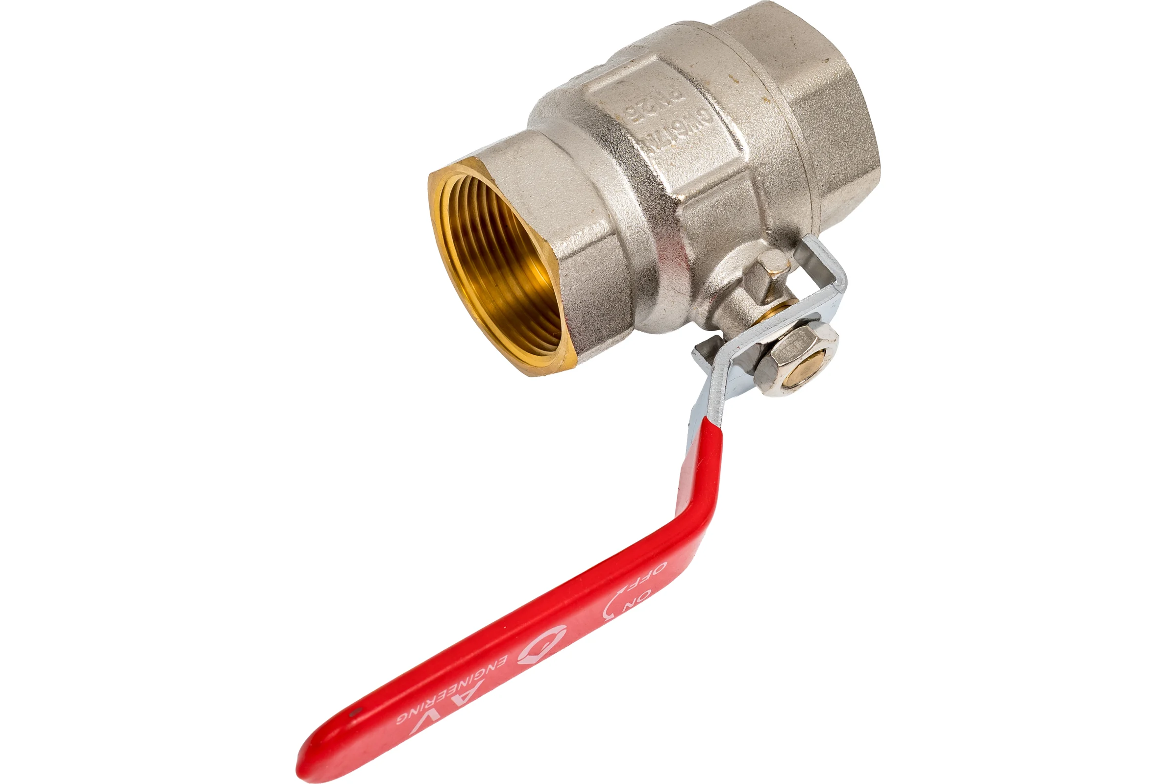 Шаровой кран AV Engineering 1 1/4", PN25, с внутренней резьбой, ручка AVE090114
