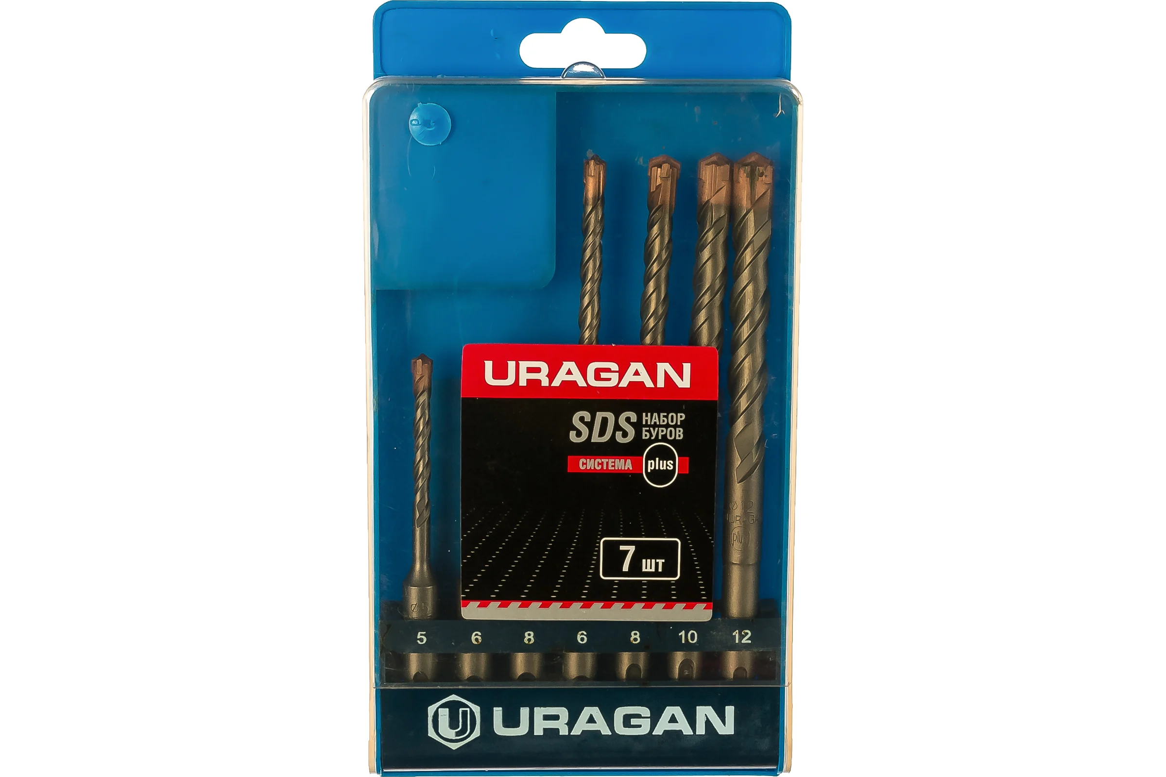 Набор буров 7 шт. по бетону (5-12 мм; SDS-plus) URAGAN 901-25554-H7