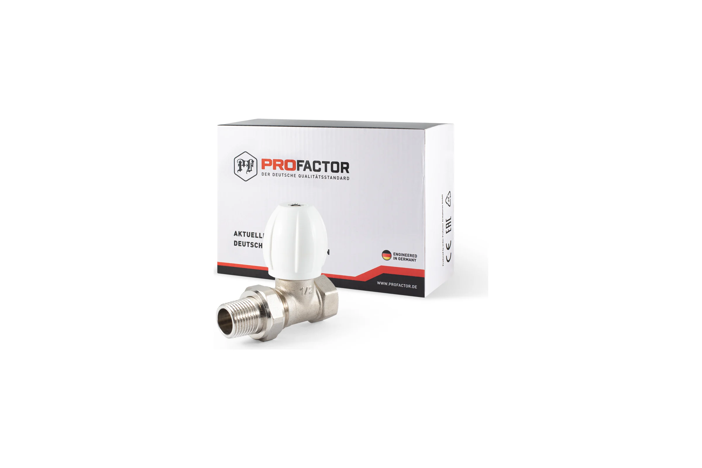 Клапан радиатора PROFACTOR регулирующий конусный затвор, прямой 1/2 PF RVS 372