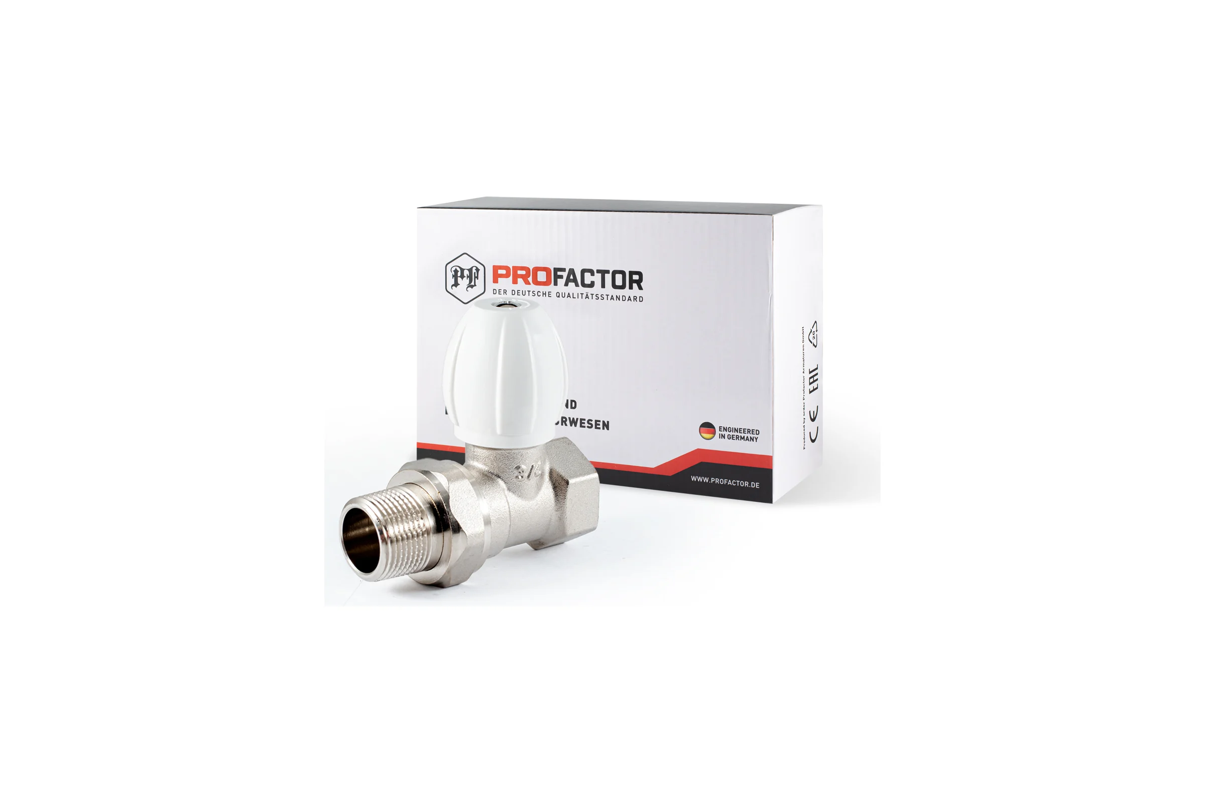 Клапан радиатора PROFACTOR регулирующий конусный затвор, прямой 3/4 PF RVS 373