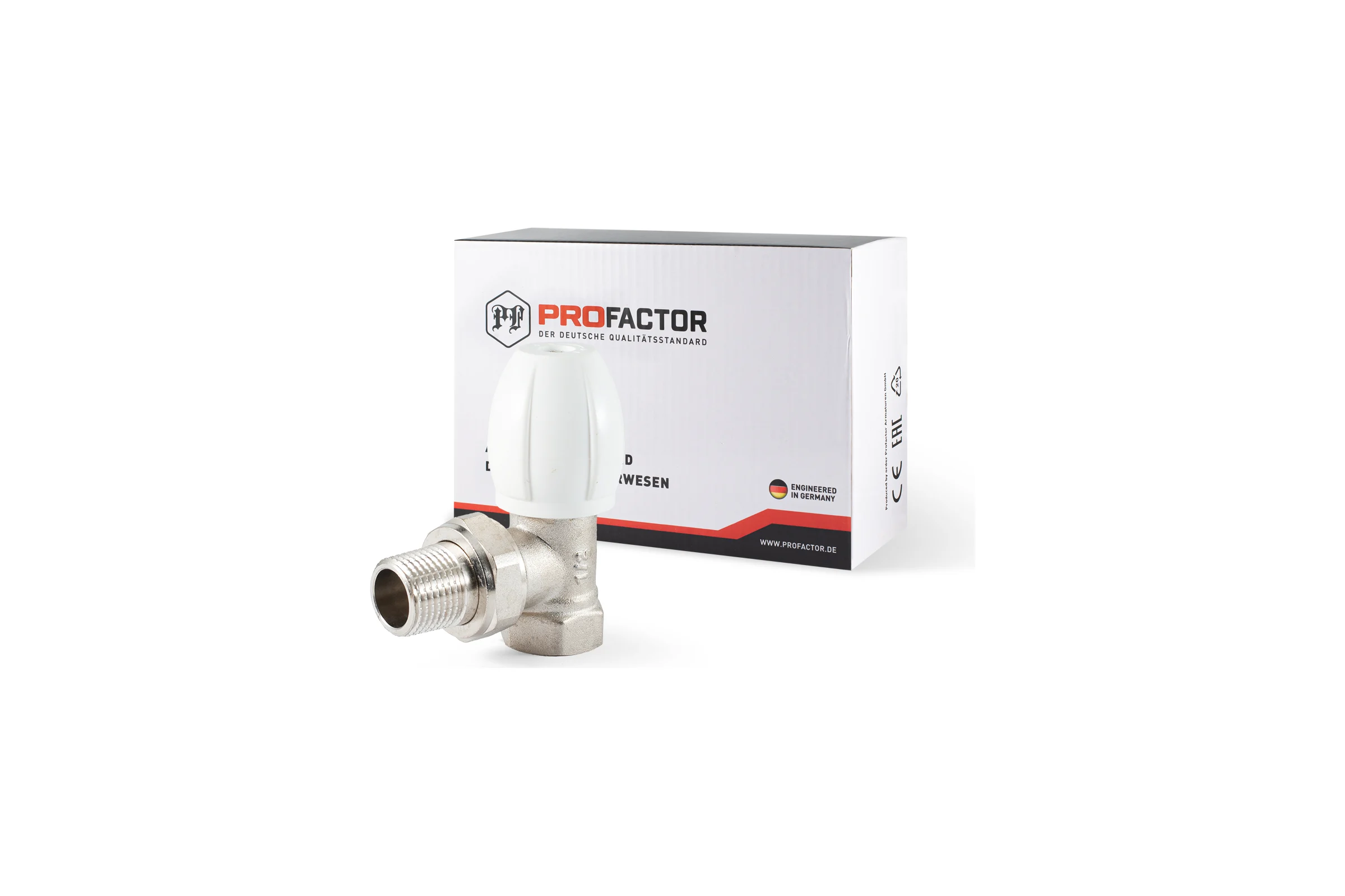 Клапан радиатора PROFACTOR регулирующий конусный затвор, угловой 1/2 PF RVA 374
