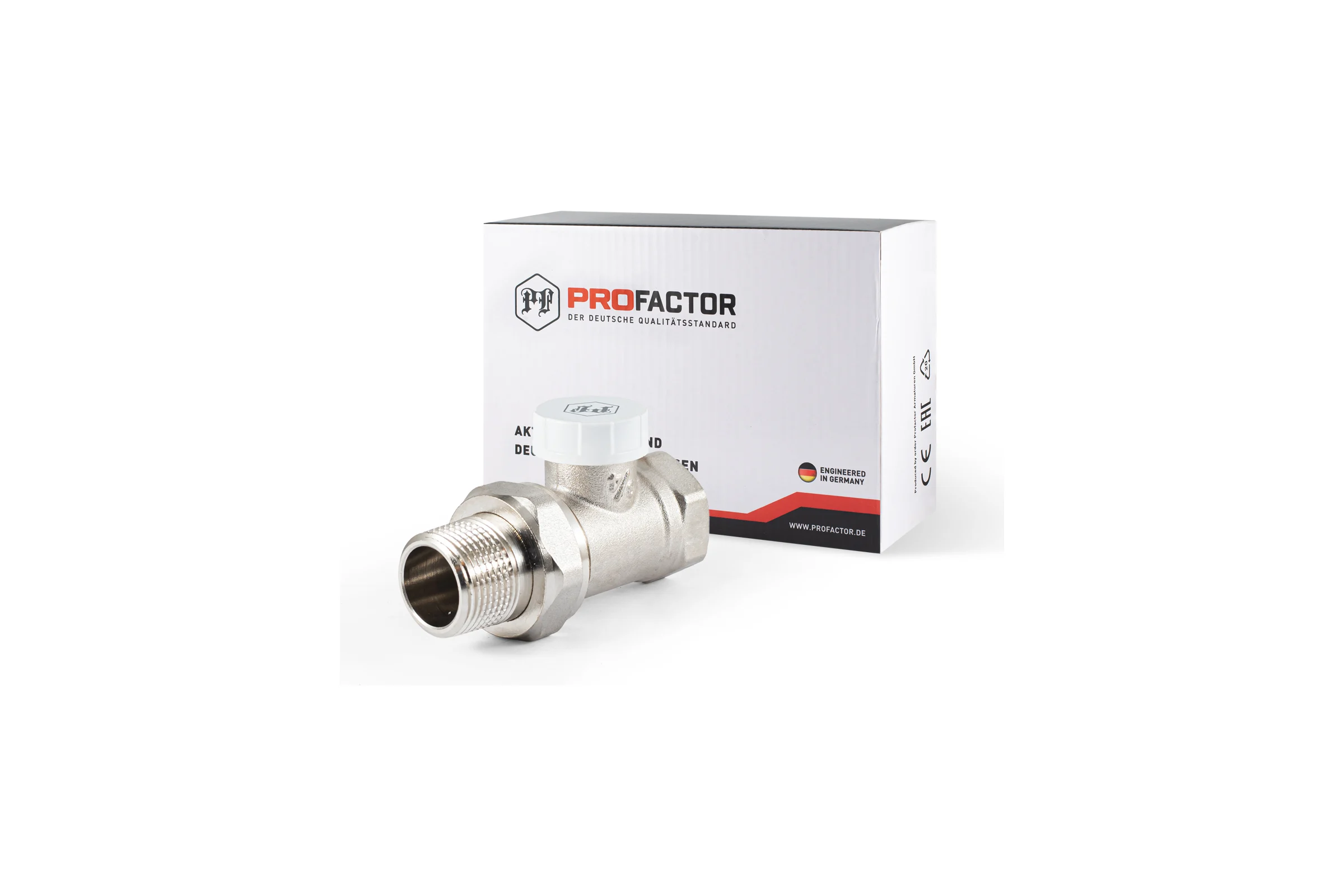 Настроечный клапан радиатора PROFACTOR прямой 3/4 PF RVS 377