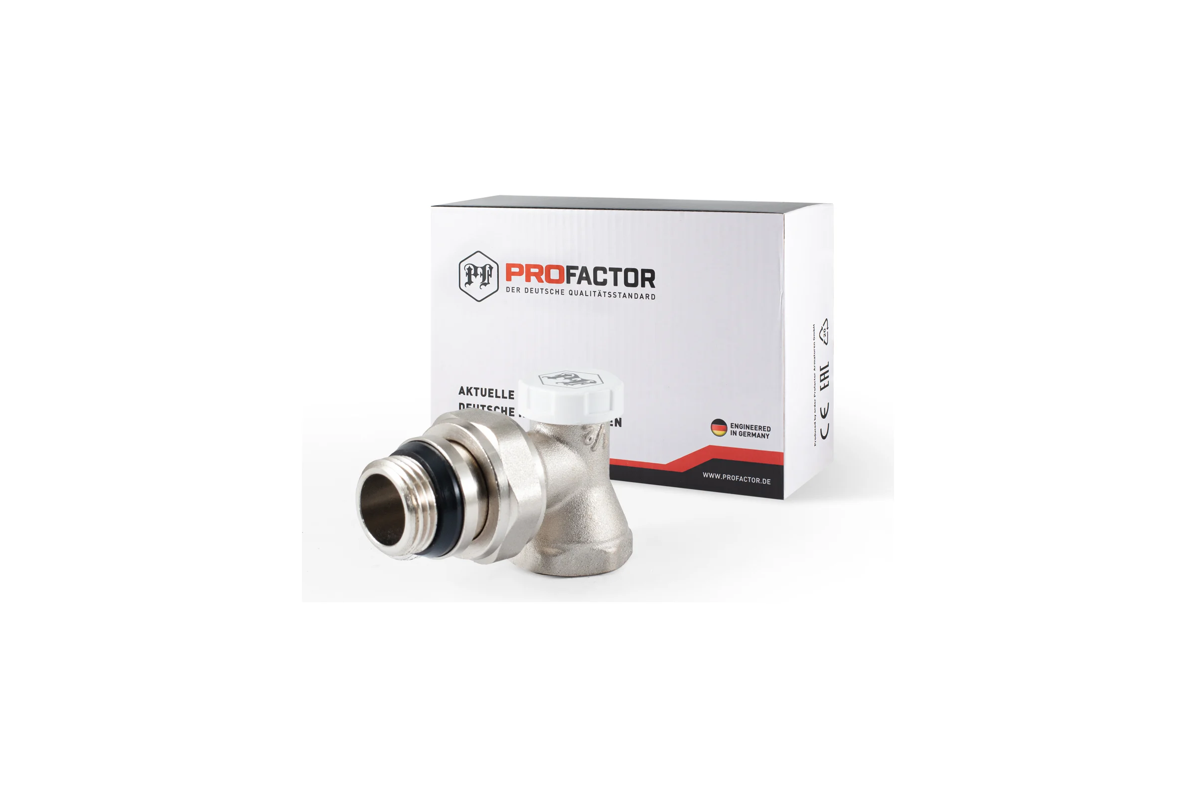 Настроечный клапан радиатора PROFACTOR угловой с уплотнением 1/2 PF RVA 378UR