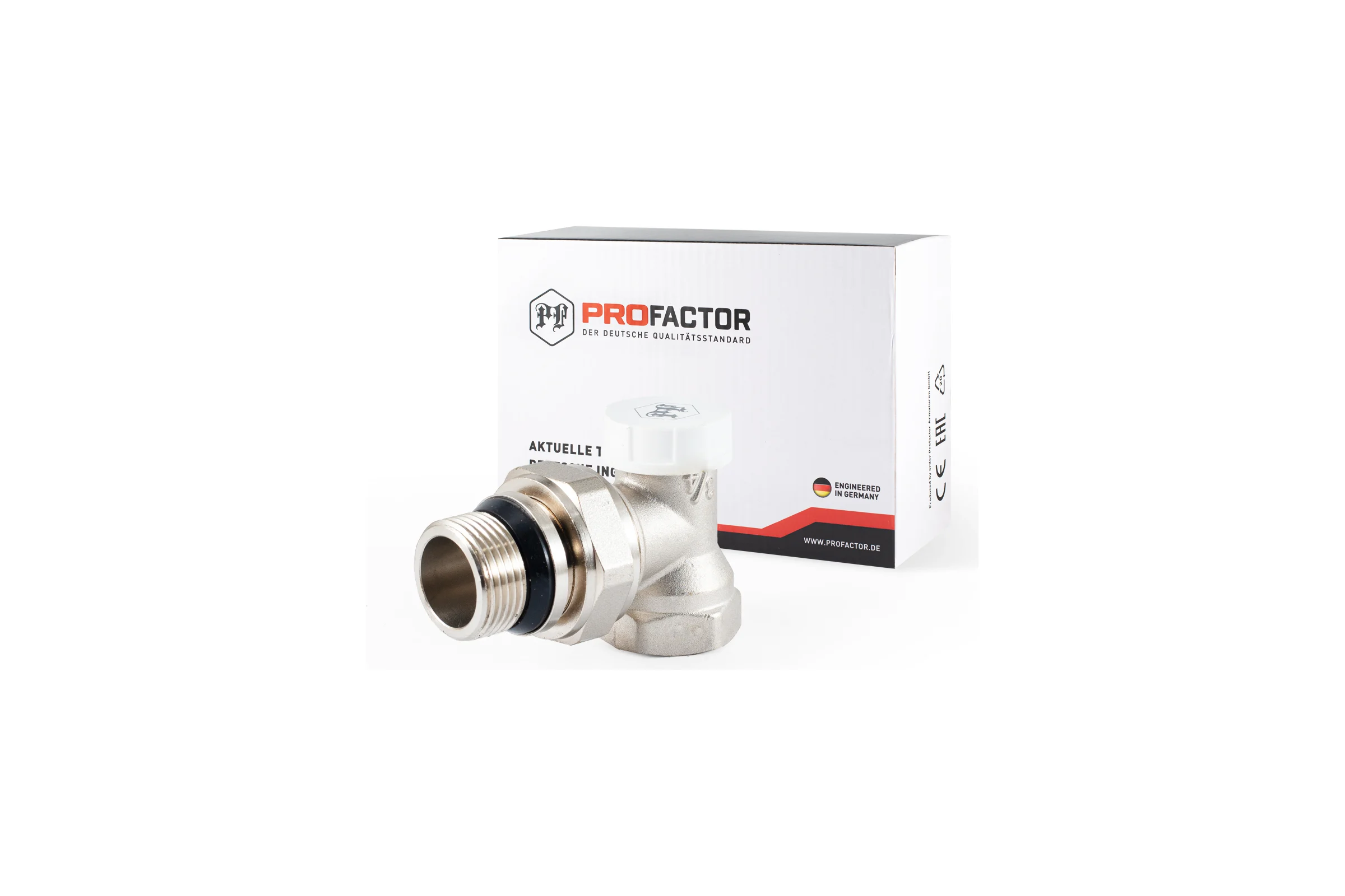 Настроечный клапан радиатора PROFACTOR угловой с уплотнением 3/4 PF RVA 379UR