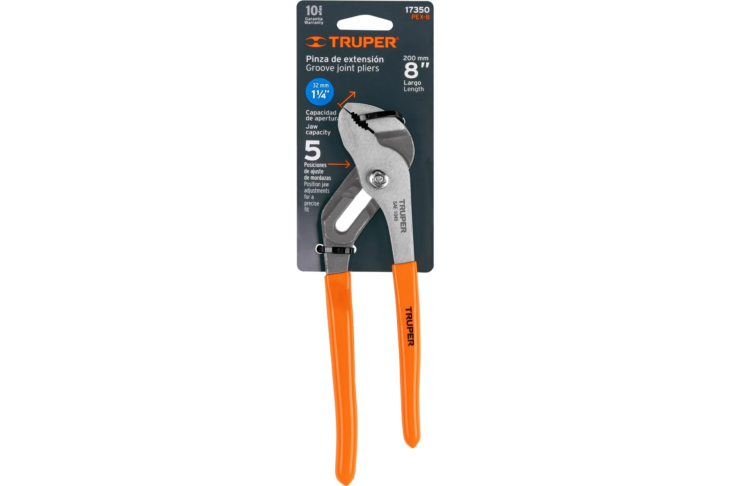 Переставные клещи 200 мм Truper PEX-8 17350