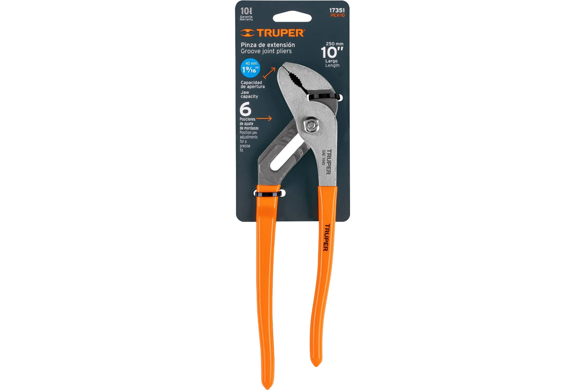 Переставные клещи 250 мм Truper PEX-10 17351