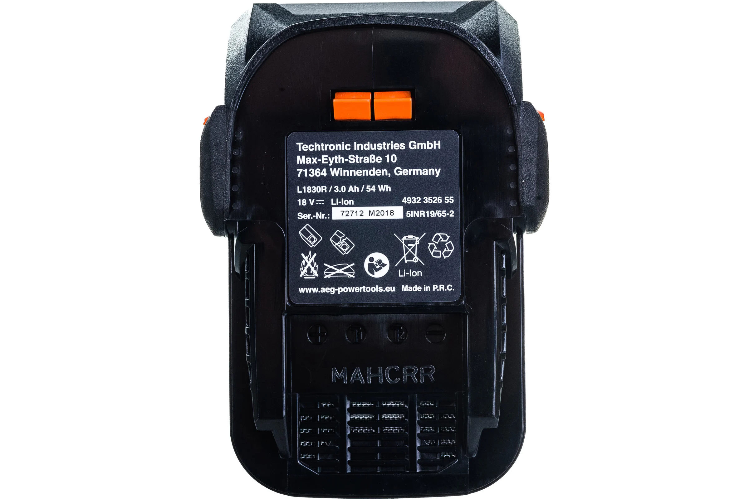 Аккумулятор L1830R (18 В; 3 A*ч; Pro Li-ion) AEG 4932352655