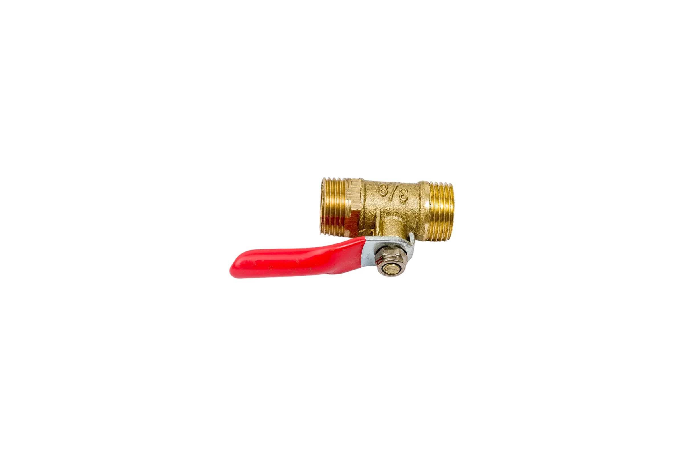 Кран шаровый наружная резьба 3/8"M x 3/8"M, латунь Pegas pneumatic 4415