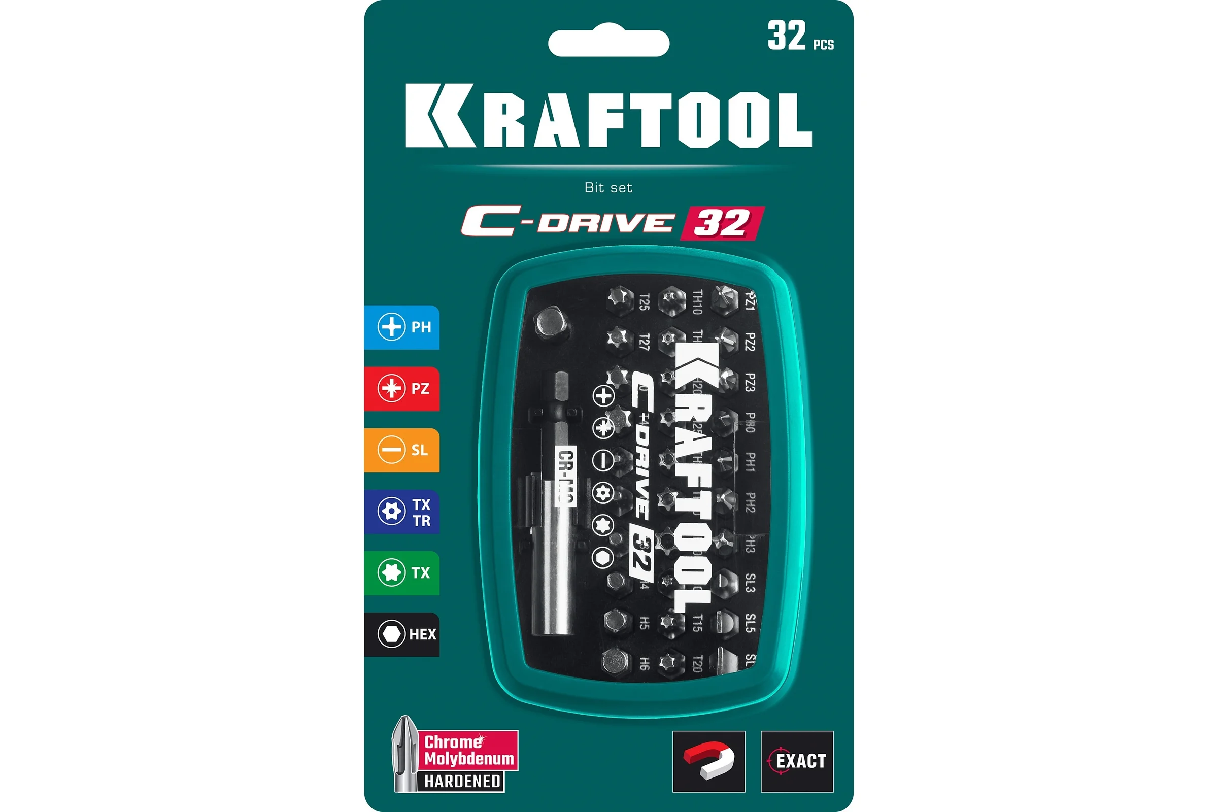 Набор многофункциональных бит KRAFTOOL C-Drive 32 32 предмета, в боксе 26067-H32
