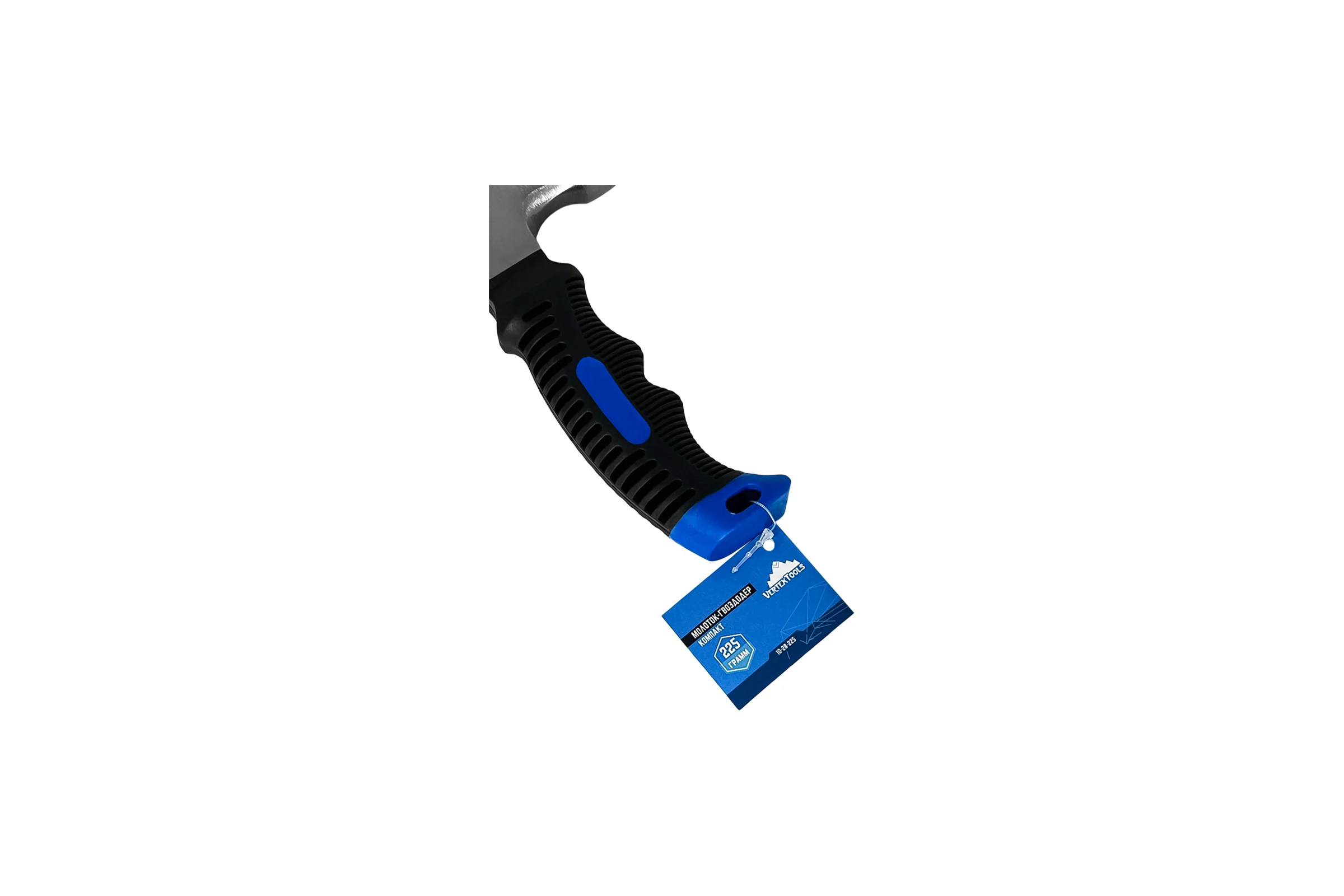Молоток- гвоздодер vertextools компакт, 225гр 10-28-225