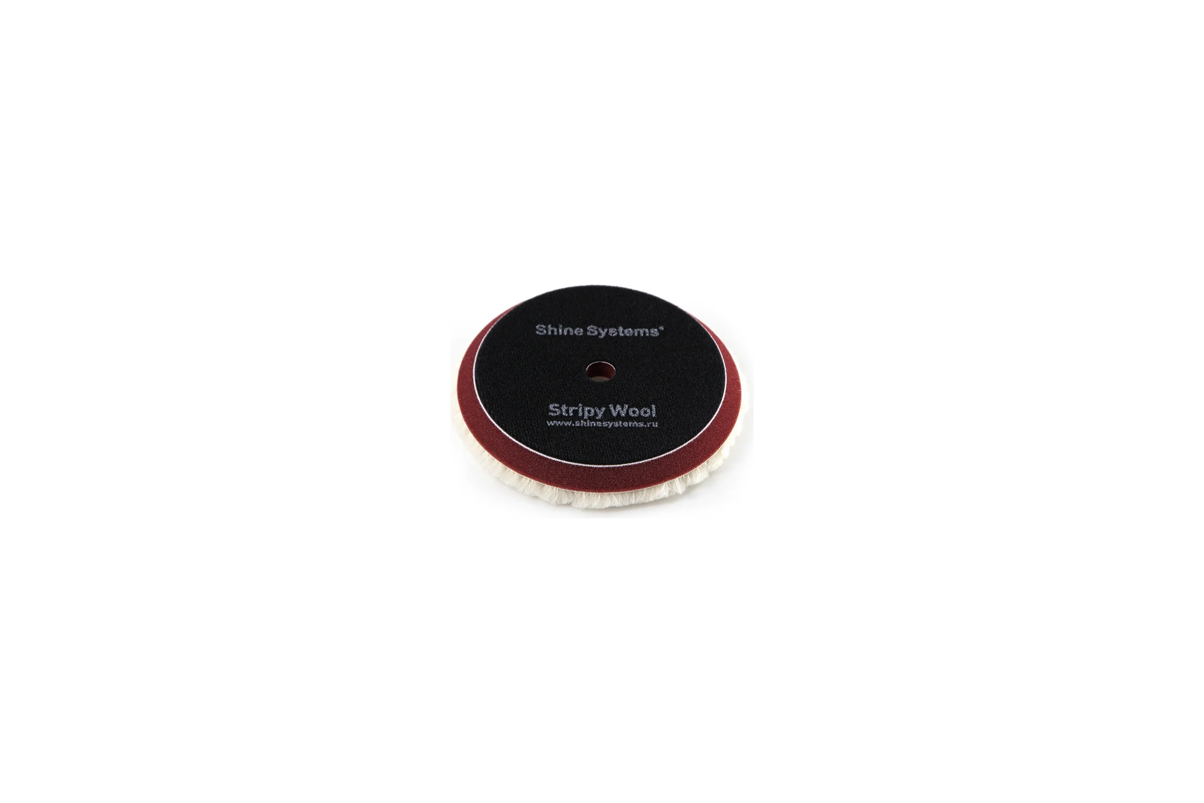 Круг полировальный из стриженого меха Stripy Wool Pad 130 мм Shine systems SS542
