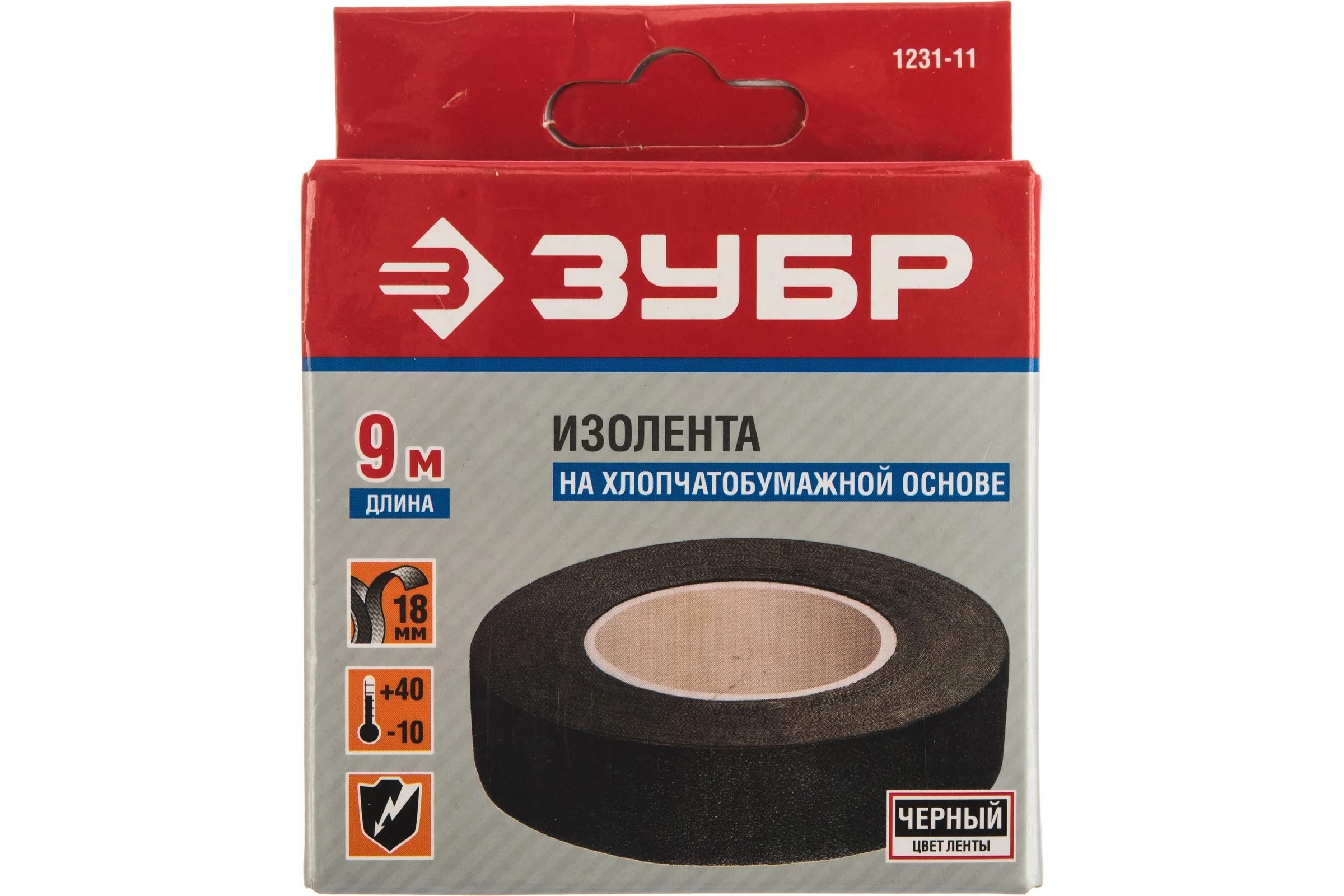 Изолента на хлопчатобумажной основе (18 мм; 9 м) ЗУБР 1231-11