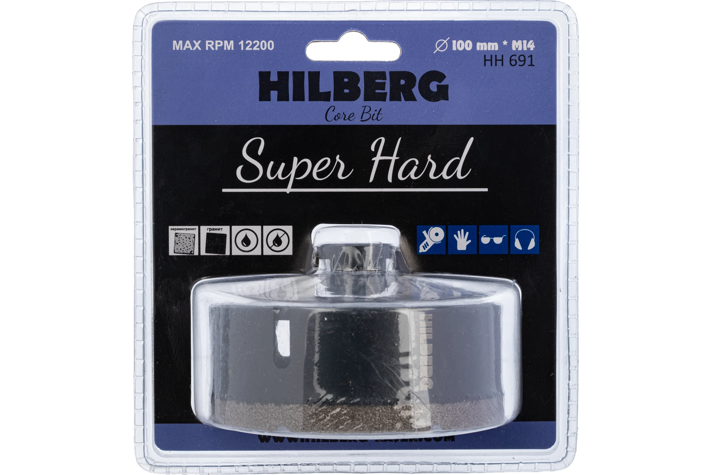 Коронка алмазная Super Hard 100 мм, M14 Hilberg HH691