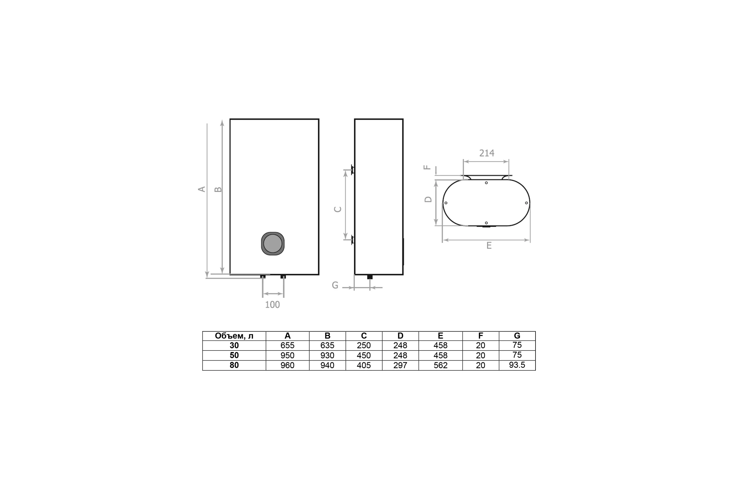 Накопительный водонагреватель Timberk c WiFi N60, 80л. T-WSE80-N60-V-WF