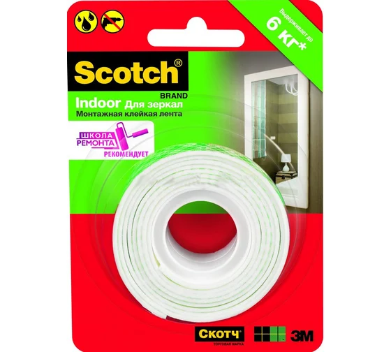 Монтажная двусторонняя лента (2.5х125 см) для зеркал 114P Scotch 24Б0004997