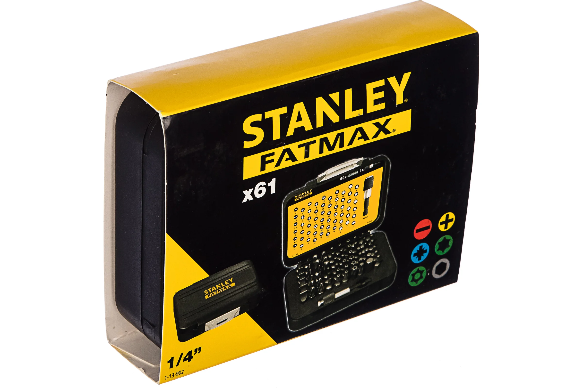 Набор вставок отверточных Expert с магнитным держателем (1/4", 61 предмет) Stanley 1-13-902