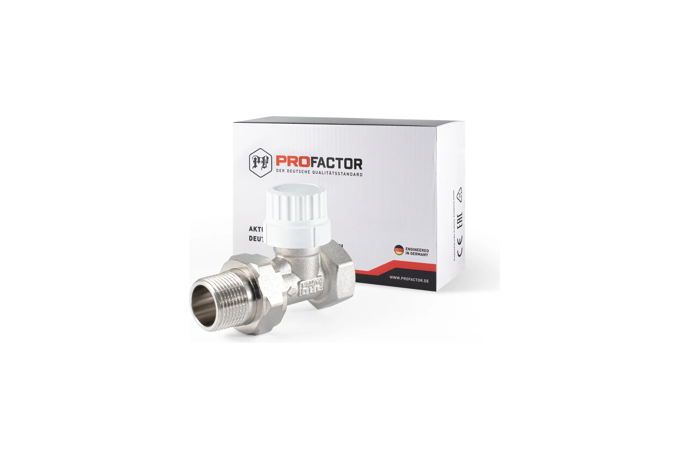 Термостатический клапан радиатора PROFACTOR прямой, с преднастройкой, 3/4 PF RVT 981