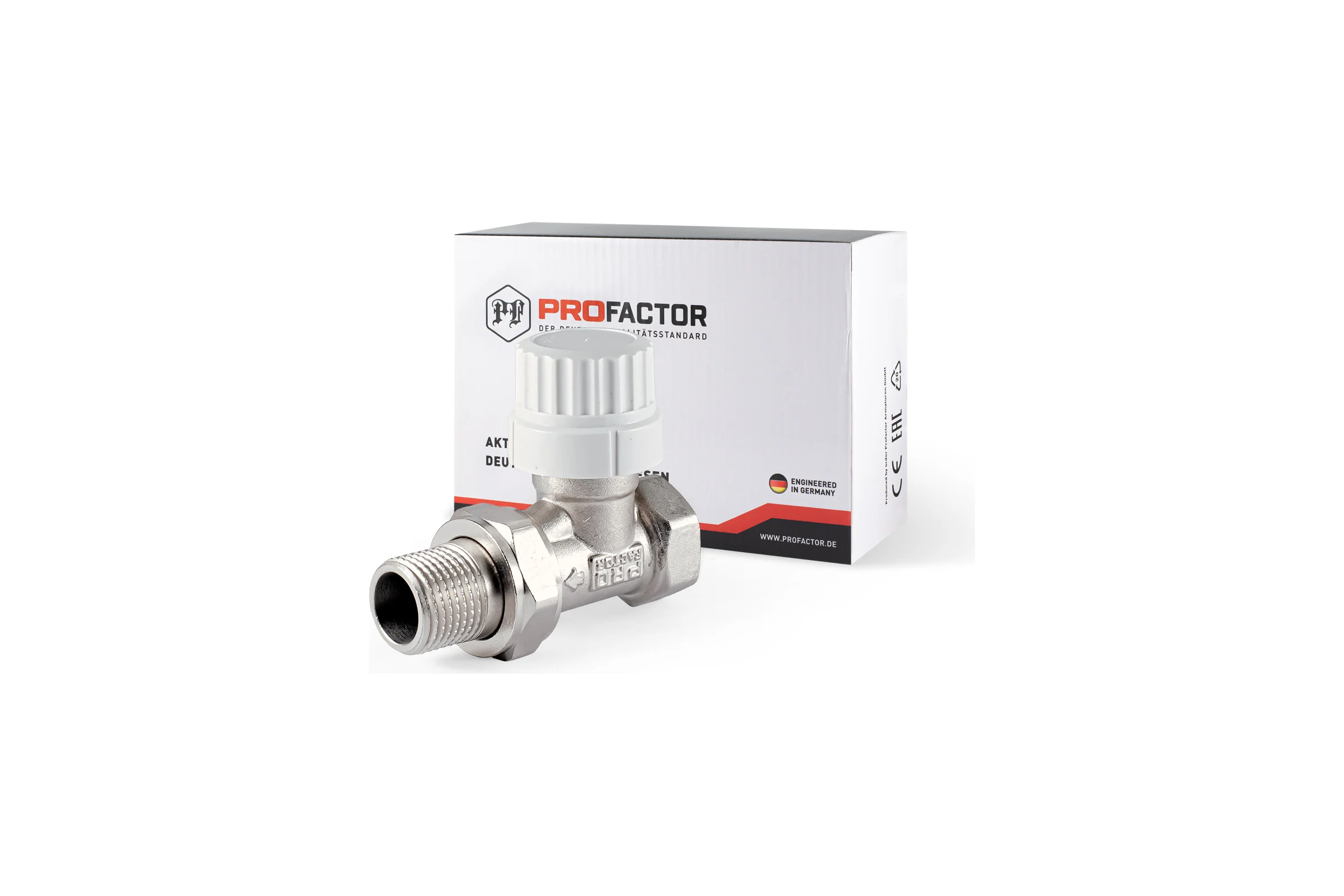 Термостатический клапан радиатора PROFACTOR прямой, с преднастройкой, 1/2 PF RVT 980