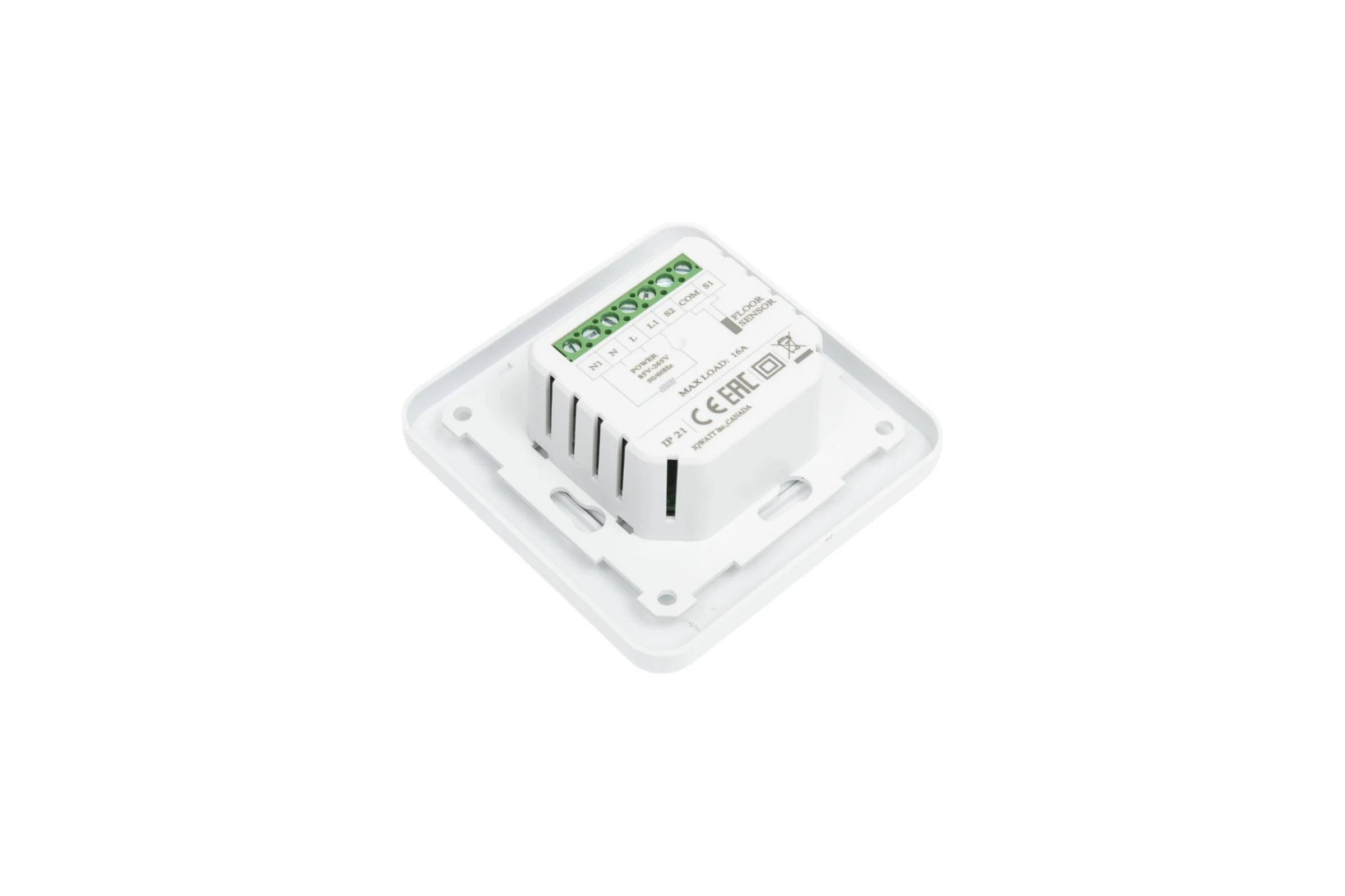 Терморегулятор для теплого пола IQWATT IQ THERMOSTAT SMART HEAT программируемый, белый 408