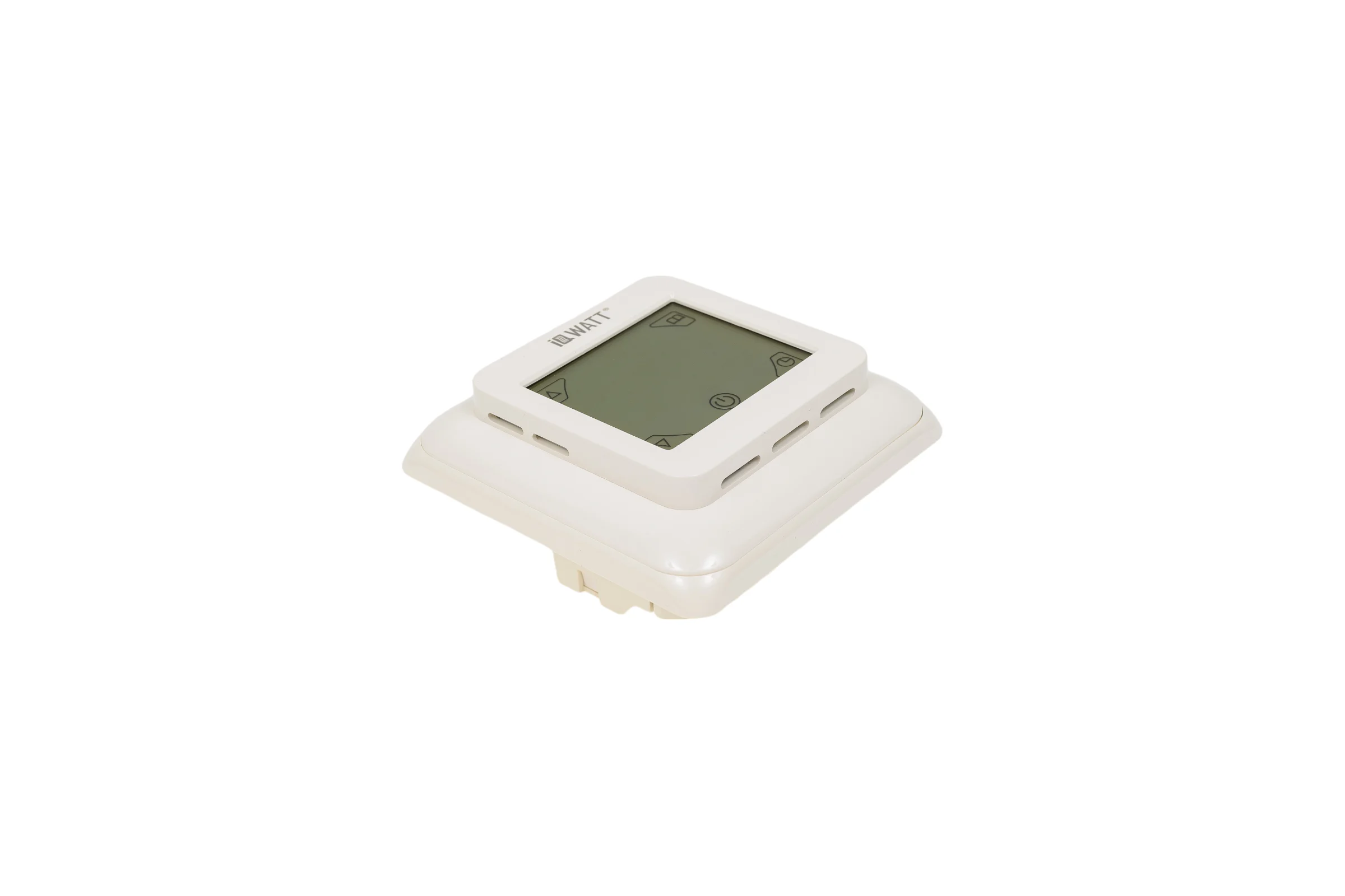 Терморегулятор для теплого пола IQWATT IQ THERMOSTAT TS программируемый, с ЖК-дисплеем и сенсорными кнопками, слоновая кость 403