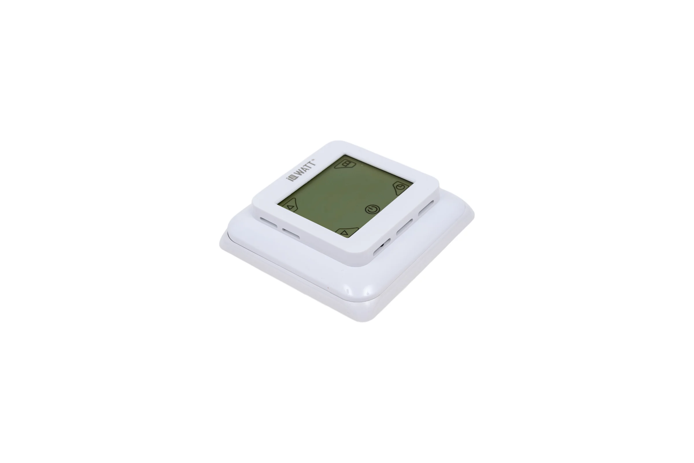 Терморегулятор для теплого пола IQWATT IQ THERMOSTAT TS  программируемый, с ЖК-дисплеем и сенсорными кнопками, белый 406
