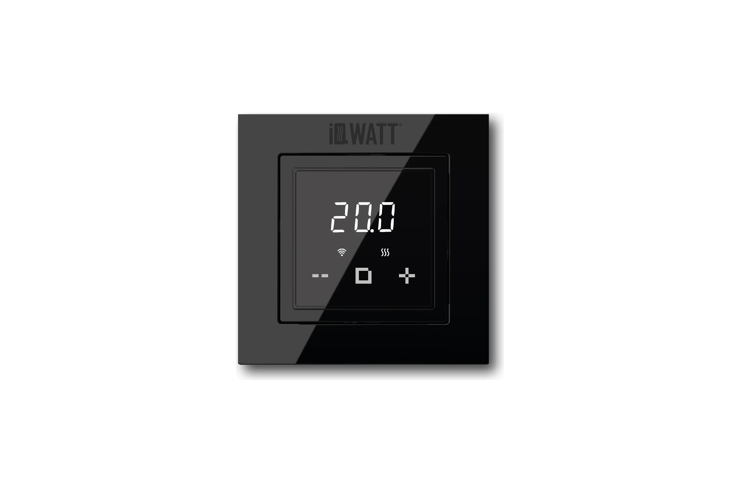 Терморегулятор для теплого пола IQWATT IQ THERMOSTAT D Wi-Fi с Wi-Fi, программируемый, черный 420