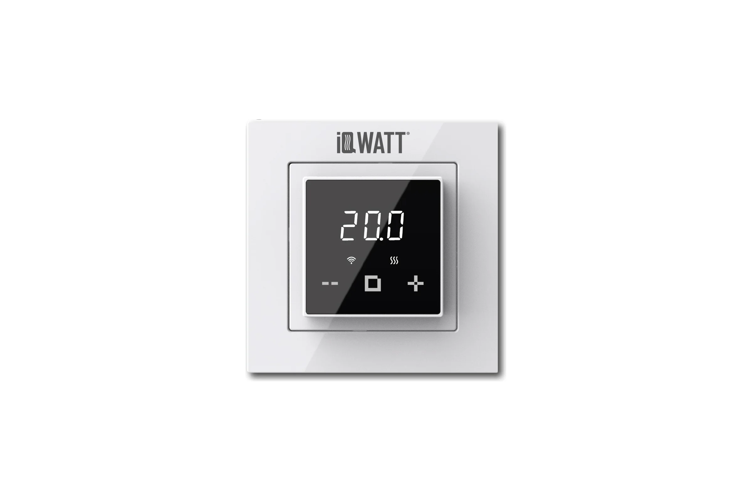 Терморегулятор для теплого пола IQWATT IQ THERMOSTAT D Wi-Fi с Wi-Fi, программируемый, белый/черный 421