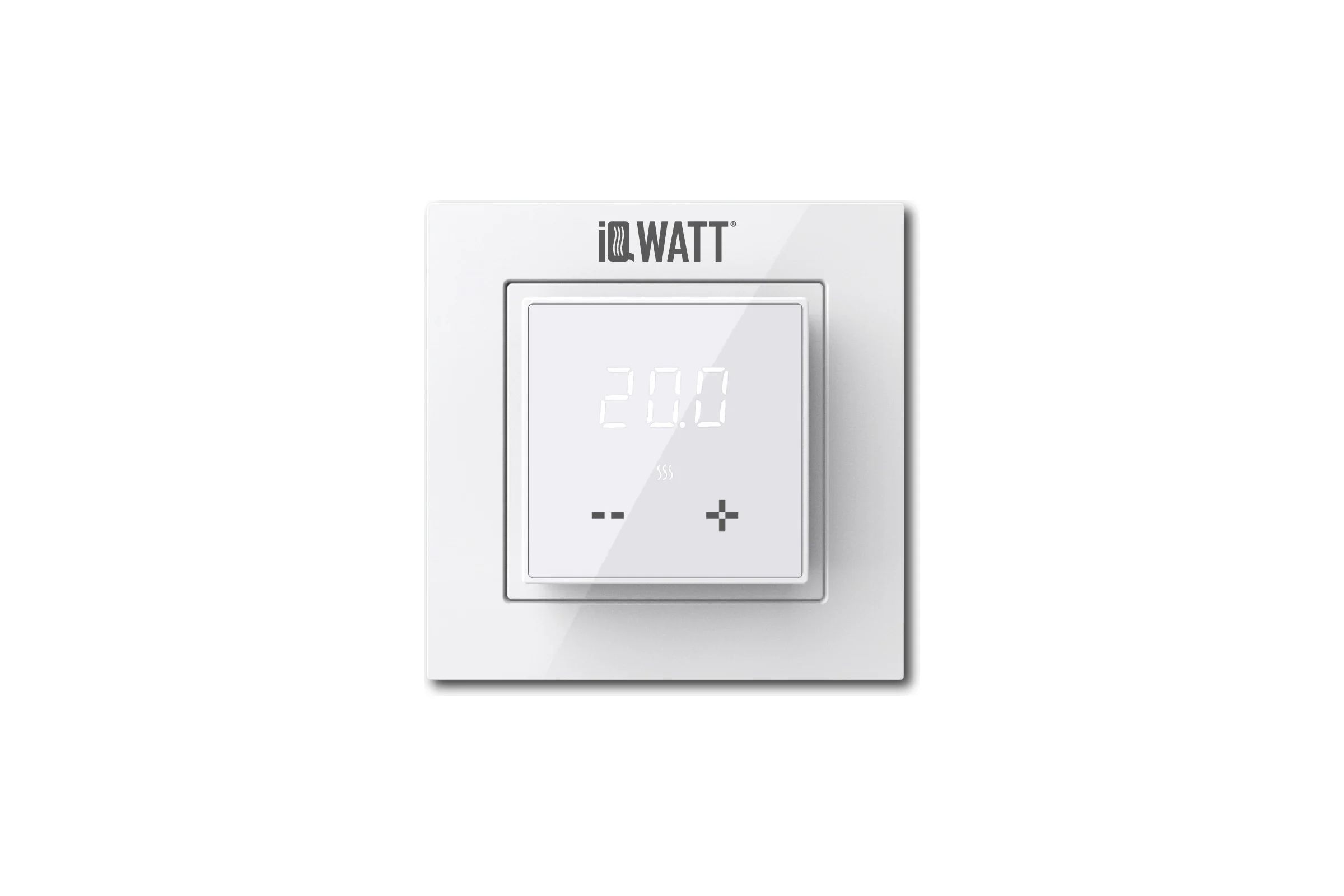 Терморегулятор для теплого пола IQWATT IQ THERMOSTAT D с сенсорными кнопками, не программируемый, белый 416