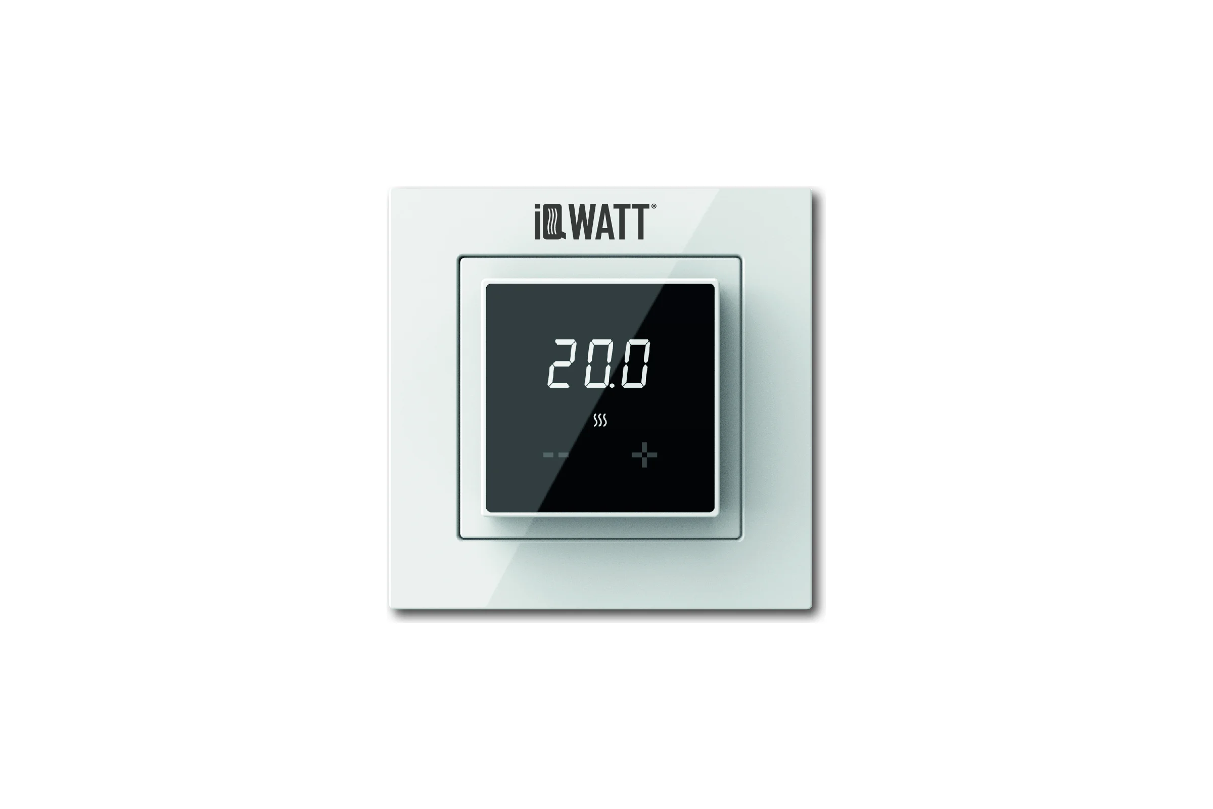 Терморегулятор для теплого пола IQWATT IQ THERMOSTAT D с сенсорными кнопками, не программируемый, белый/черный 418