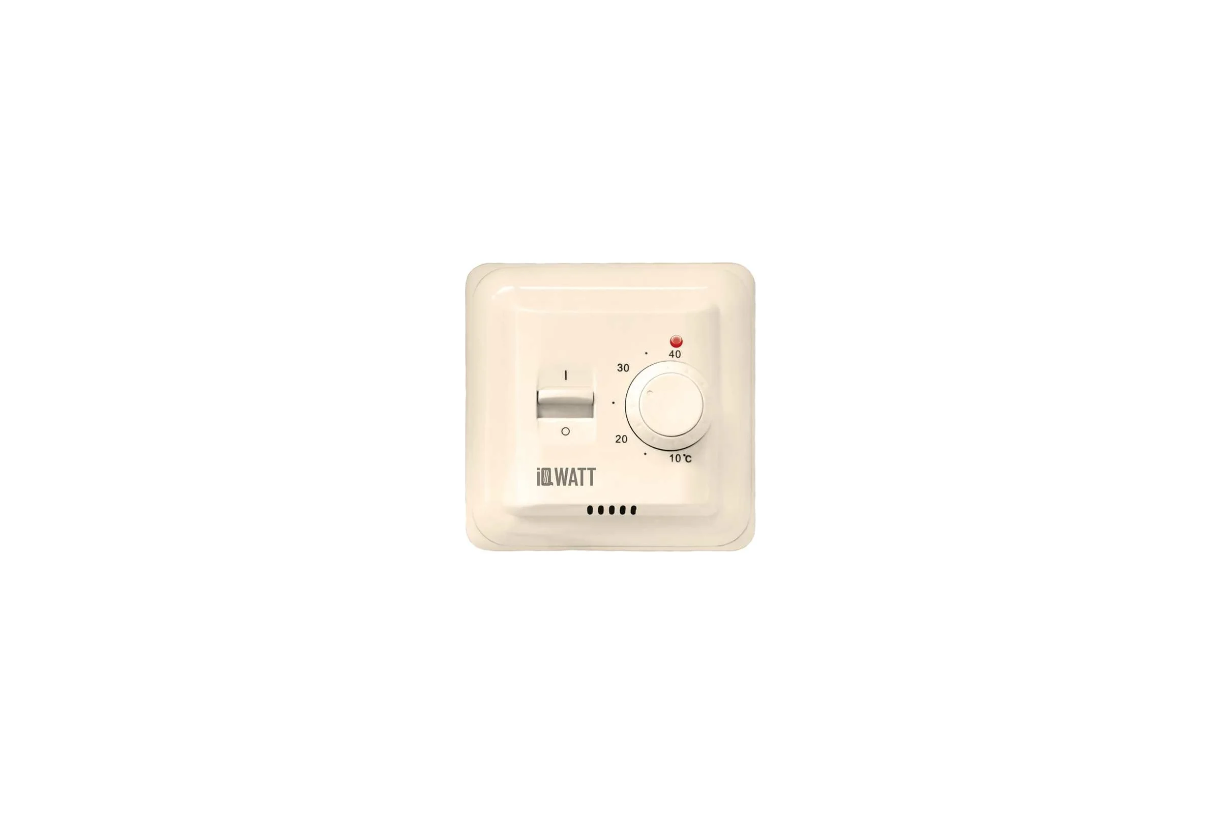 Терморегулятор для теплого пола IQWATT IQ THERMOSTAT M с ручным управлением, слоновая кость 404
