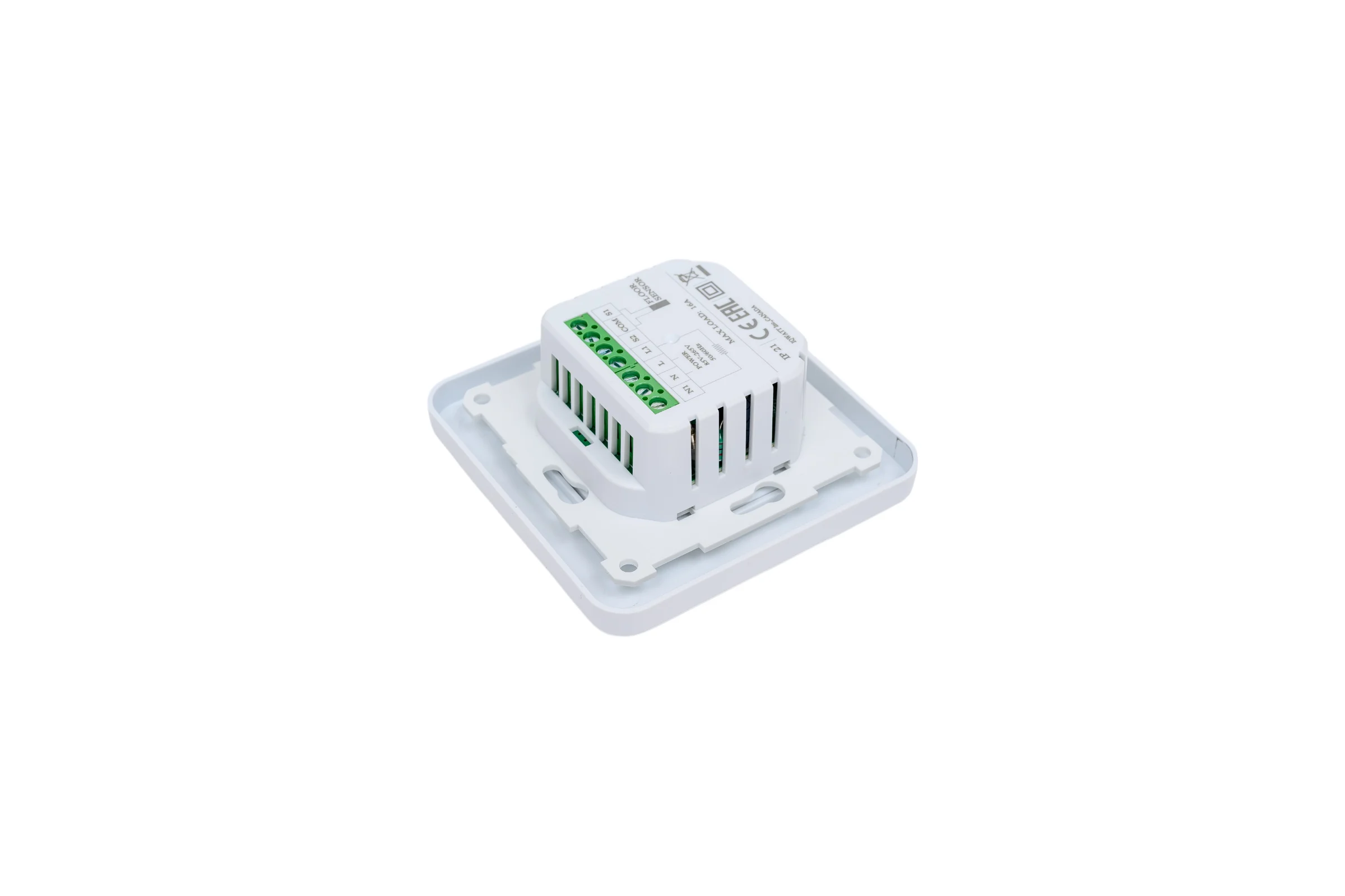 Терморегулятор для теплого пола IQWATT IQ THERMOSTAT SMART HEAT Wi-Fi программируемый, с возможностью управления через мобильное приложение, белый 410