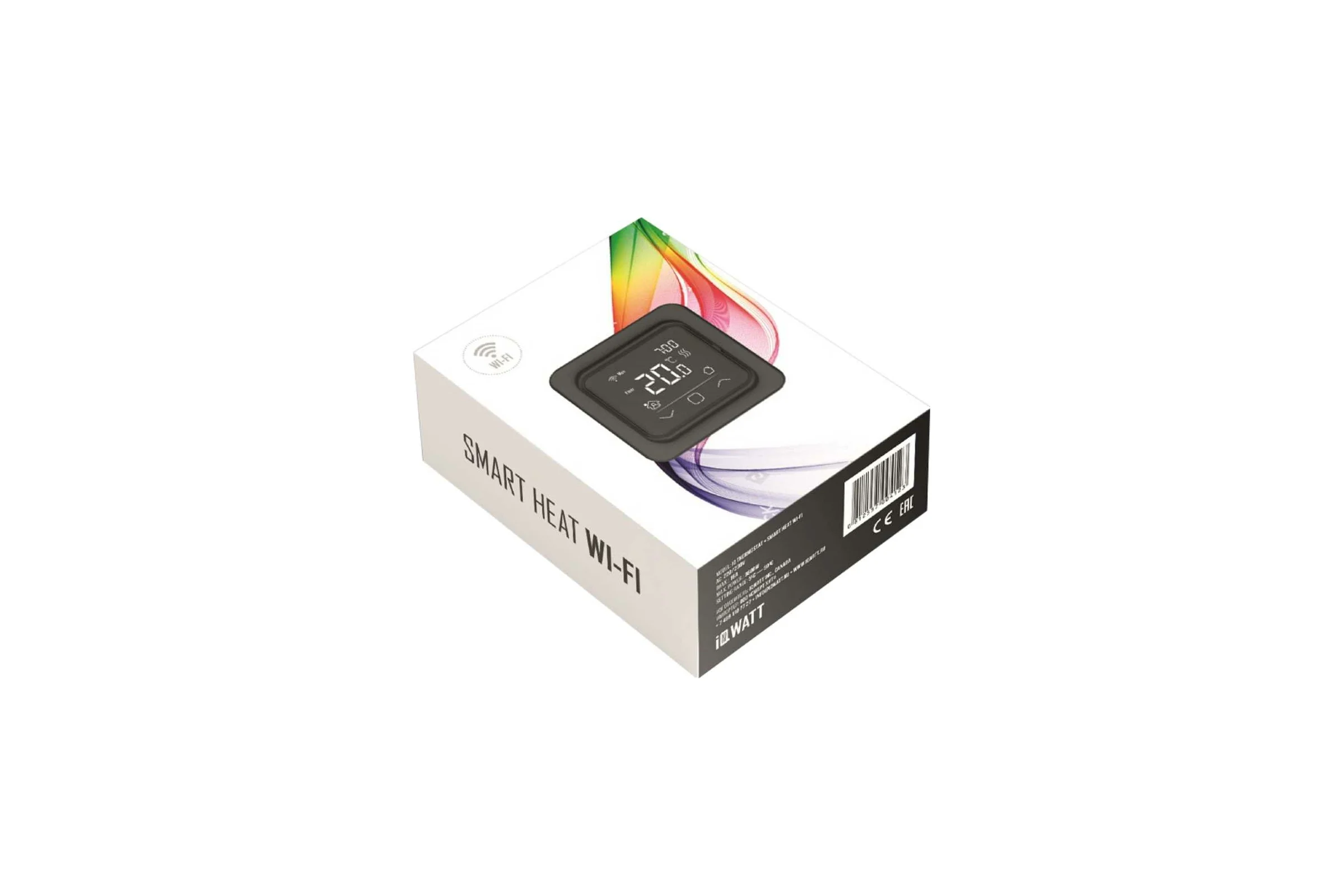 Терморегулятор для теплого пола IQWATT IQ THERMOSTAT SMART HEAT Wi-Fi программируемый, с возможностью управления через мобильное приложение, черный 411