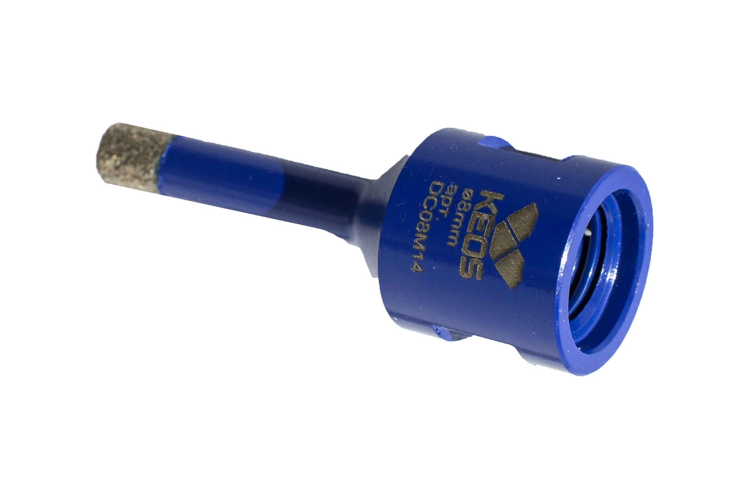 Коронка алмазная по керамограниту PRO 8 мм, M14, с воском KEOS DC08M14
