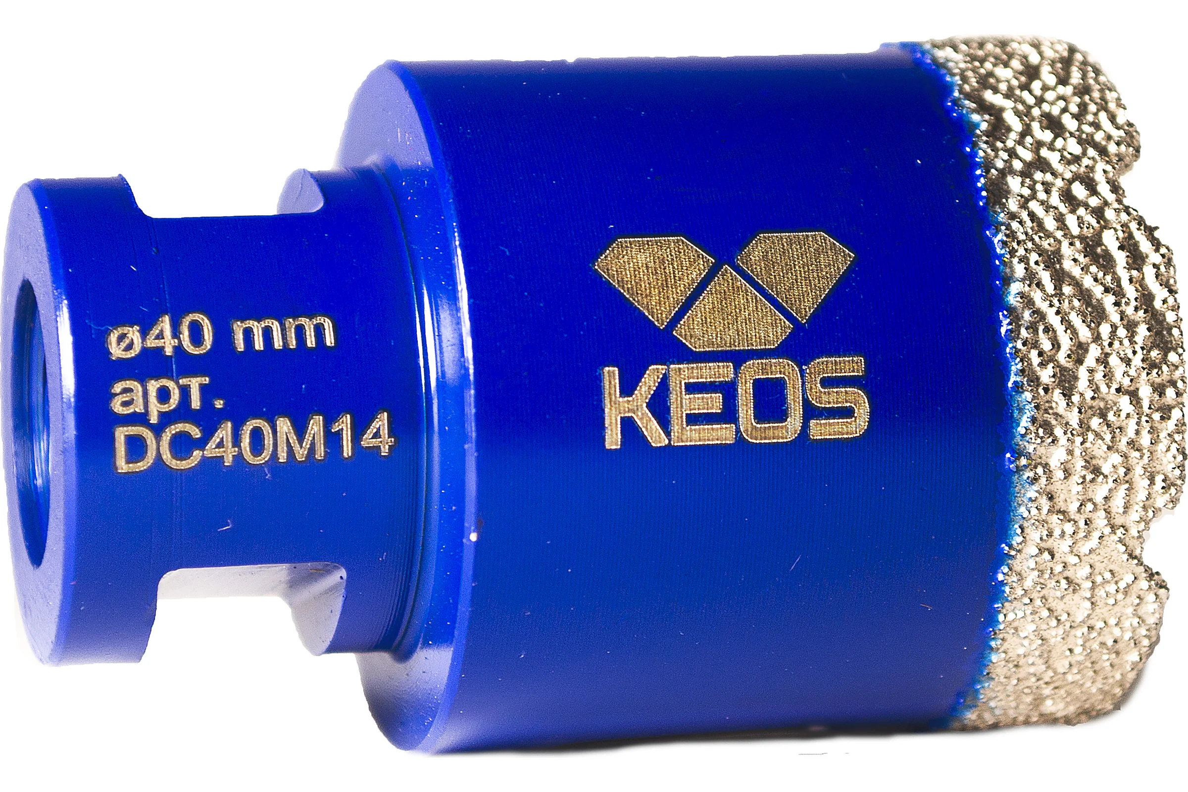 Коронка алмазная по керамограниту PRO 40 мм, M14 KEOS DC40M14