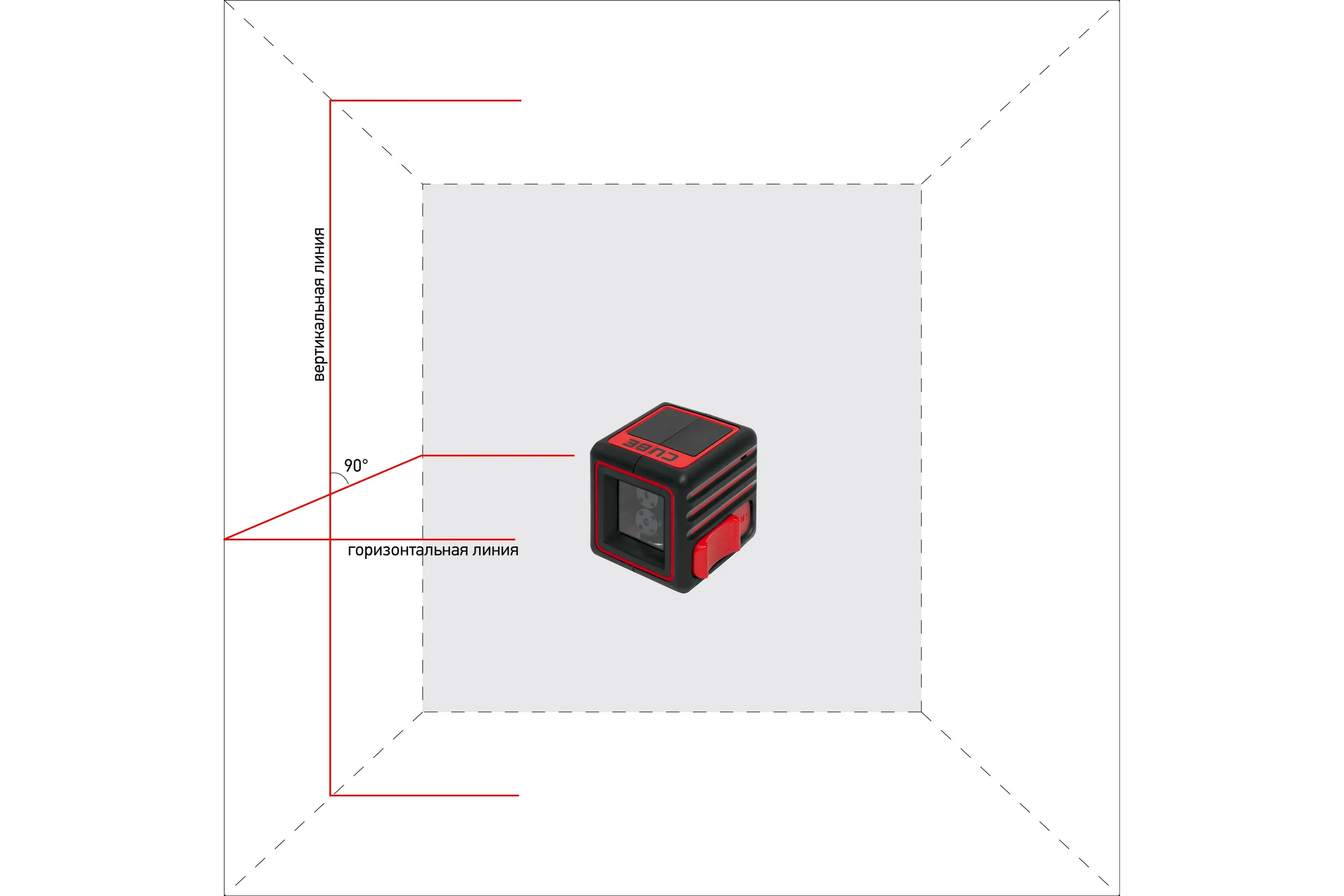 Лазерный уровень ADA Cube Basic Edition построитель, батарея, инструкция А00341