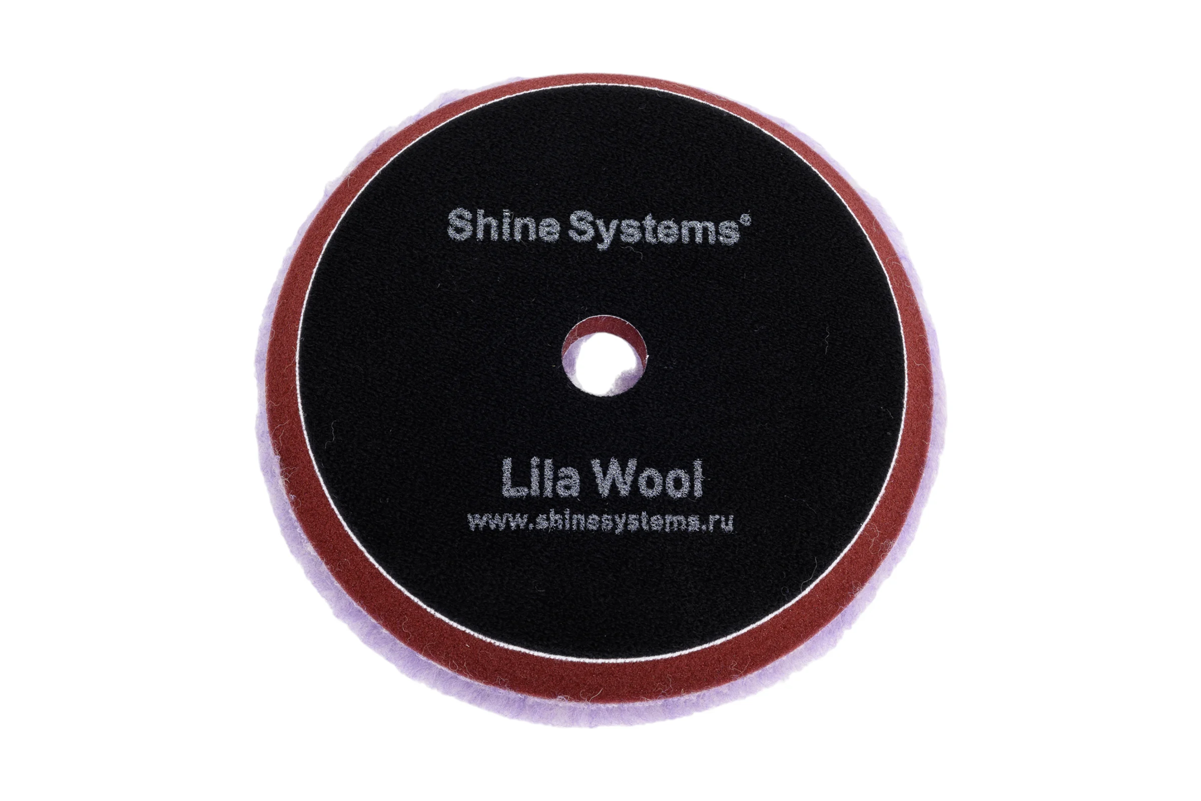 Круг полировальный из лилового меха Lila Wool Pad 155 мм Shine systems SS566