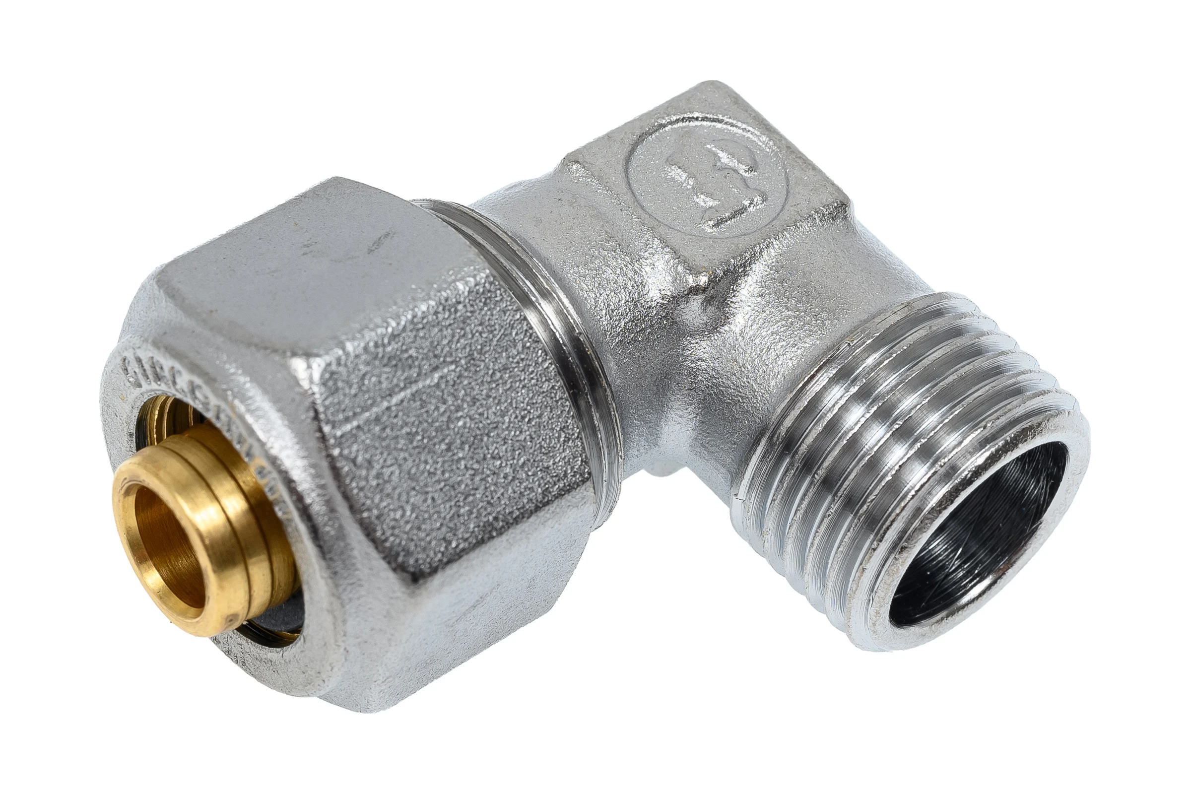 Угольник Giacomini 90, Н, 1/2, 16x2, латунь, хромированный R562MX048
