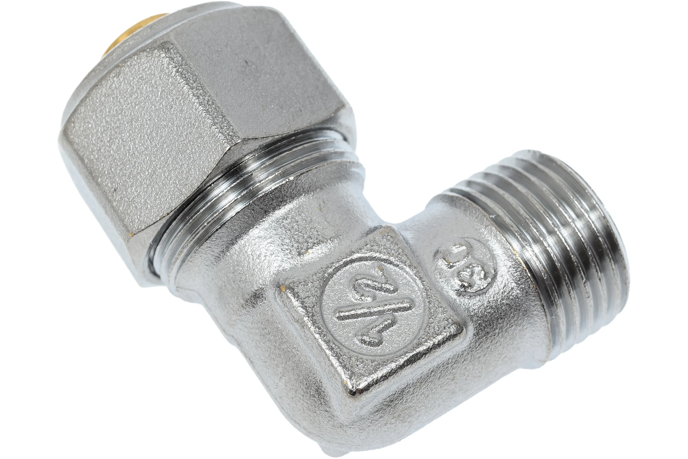 Угольник Giacomini 90, Н, 1/2, 16x2, латунь, хромированный R562MX048