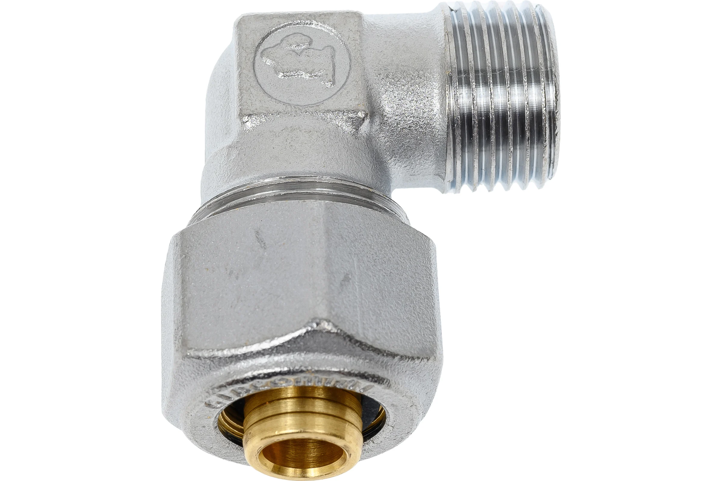 Угольник Giacomini 90, Н, 1/2, 16x2, латунь, хромированный R562MX048