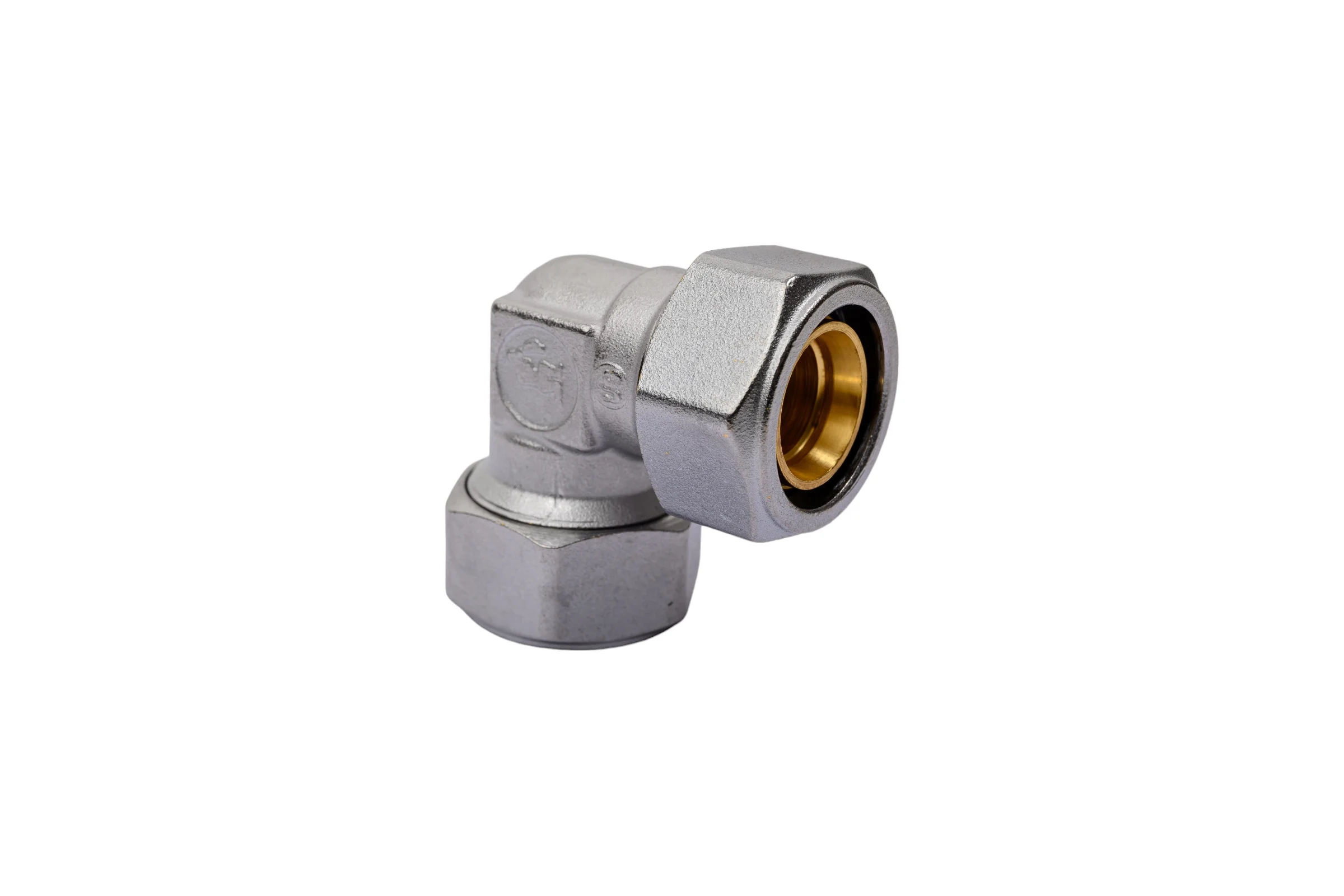 Угольник Giacomini 90, 26x3, латунь, с цанговым соединением, хромированный R561MX062