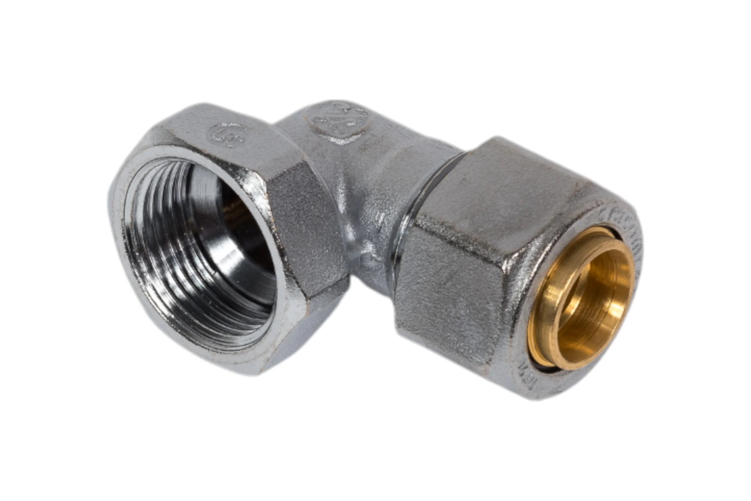 Угольник Giacomini 90, В, 3/4, 20x2, латунь, хромированный R563MX061
