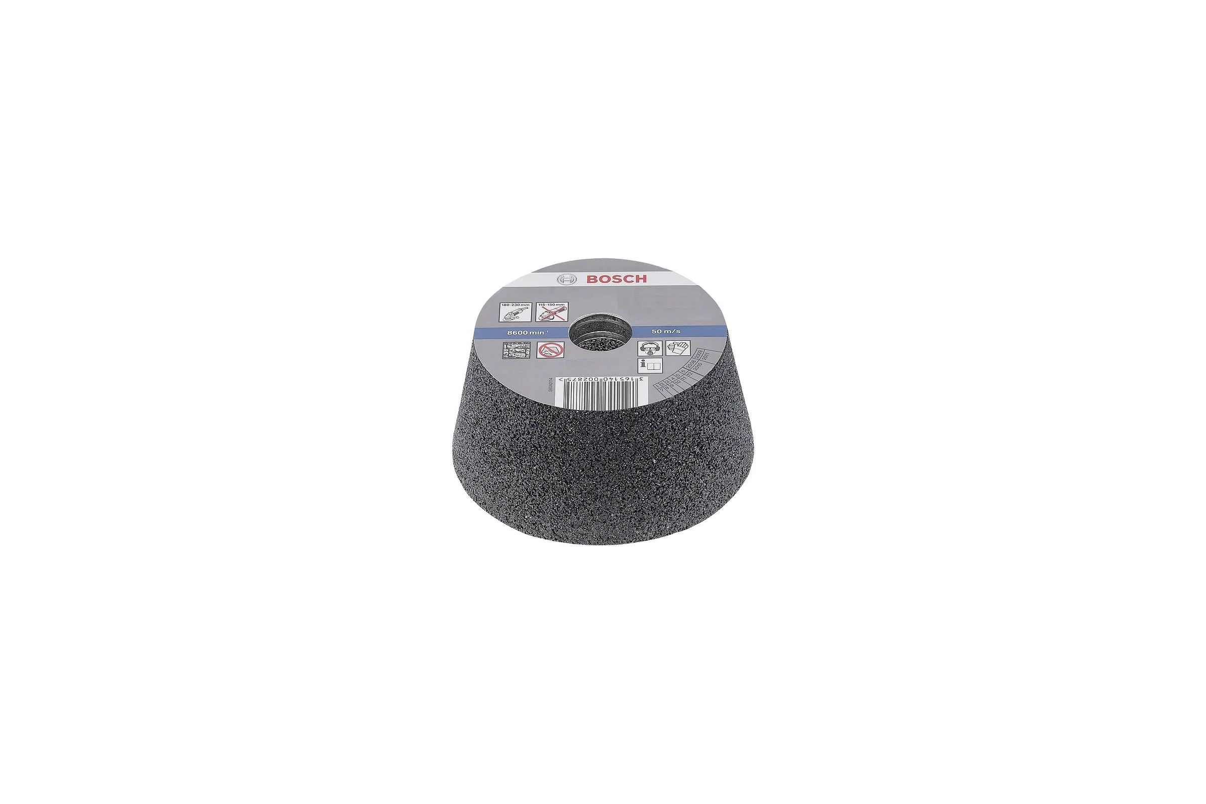 Конусный шлифовальный камень (130-150мм; K120) Bosch 1608600095