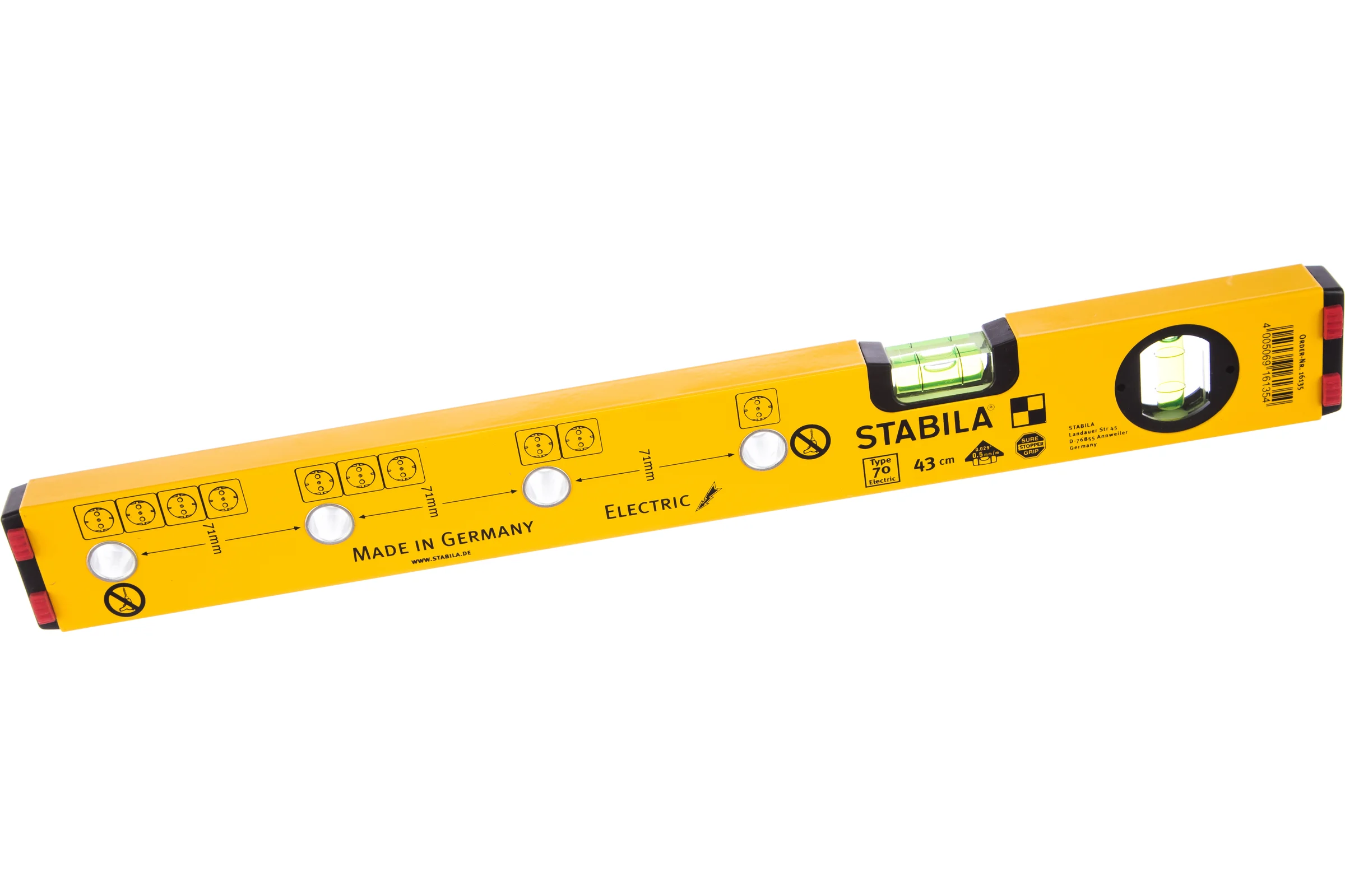 Уровень для электрика STABILA тип 70 Electric, 43 см 16135