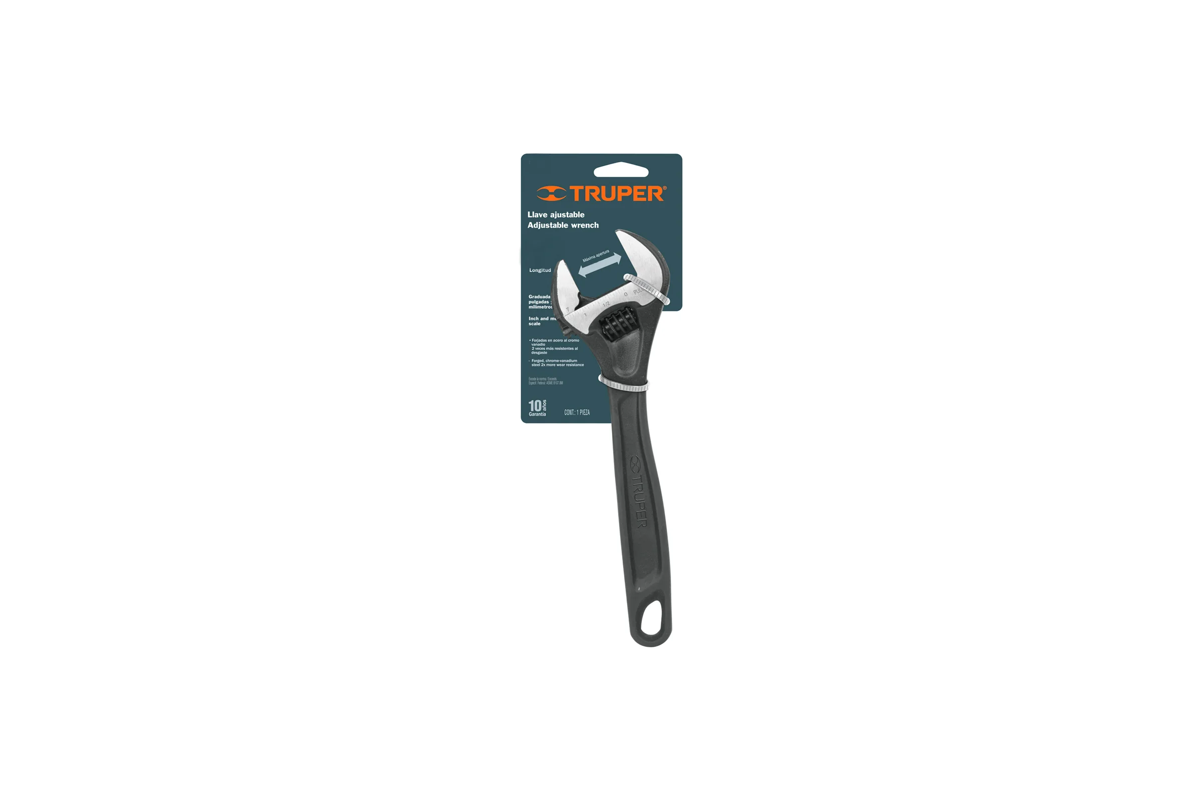 Профессиональный разводной ключ 4" Truper PET-4 15497