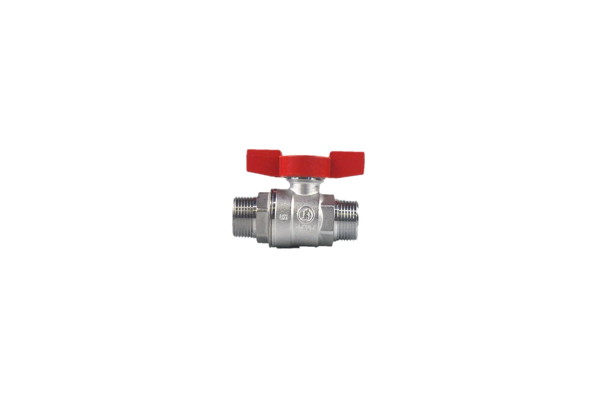 Шаровой кран Giacomini 1/2, НН, ручка-бабочка красная, хромированный R253D R253X003