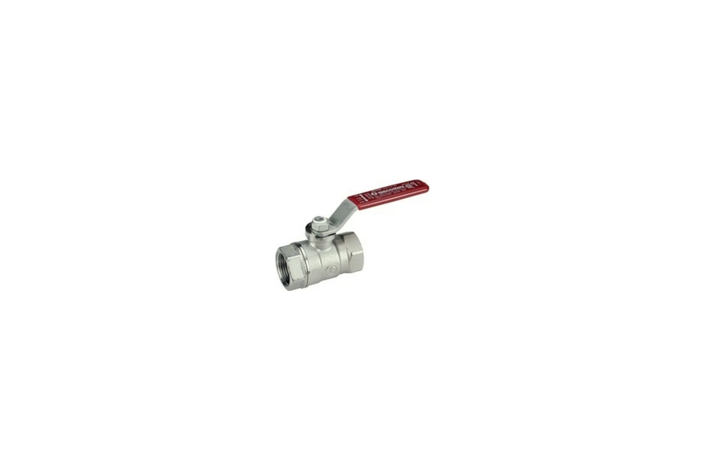 Шаровой кран Giacomini 4 ВВ, ручка-рычаг красный, хромированный R250D R250X011