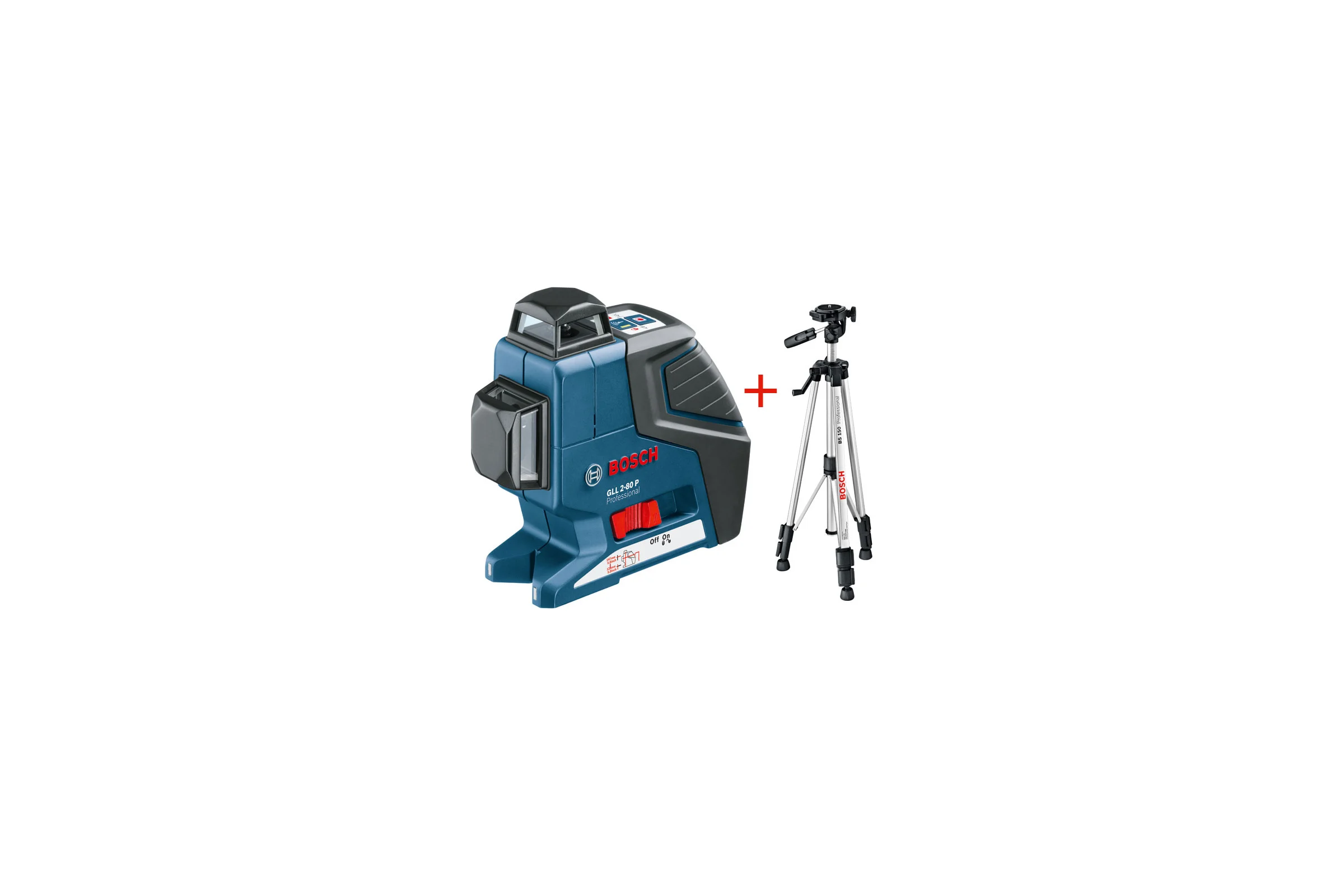 Линейный лазер Bosch GLL 2-80 P со штативом BS150 0601063201