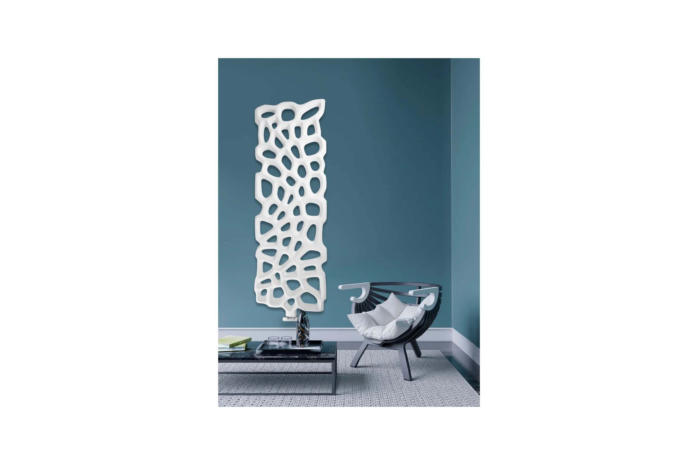 Дизайн-радиатор Primoclima Geom 1800 RAL9016 матовый