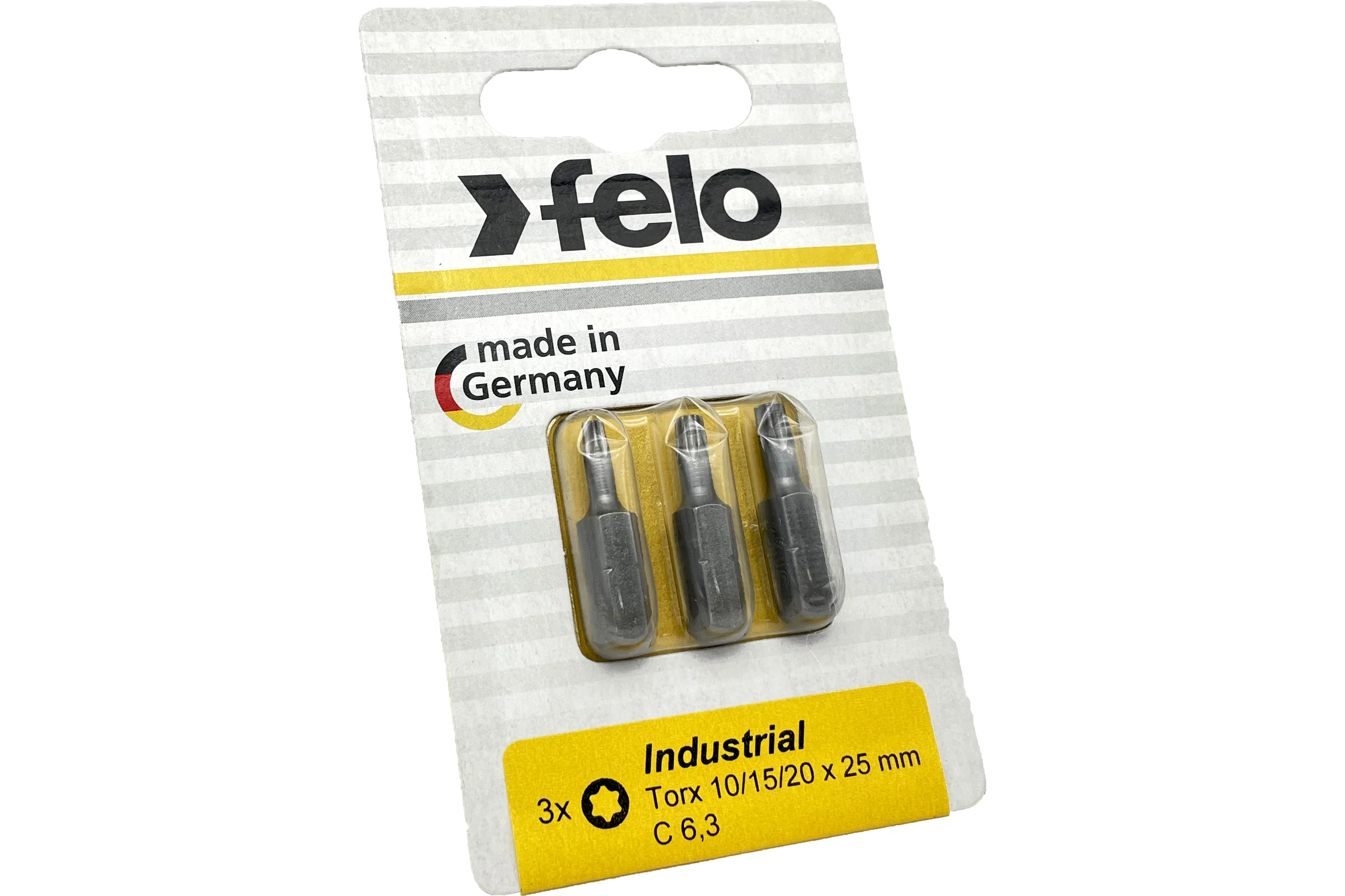 Биты Industrial 3 шт, T10/T15/T20, 25 мм, в блистере Felo 02693116